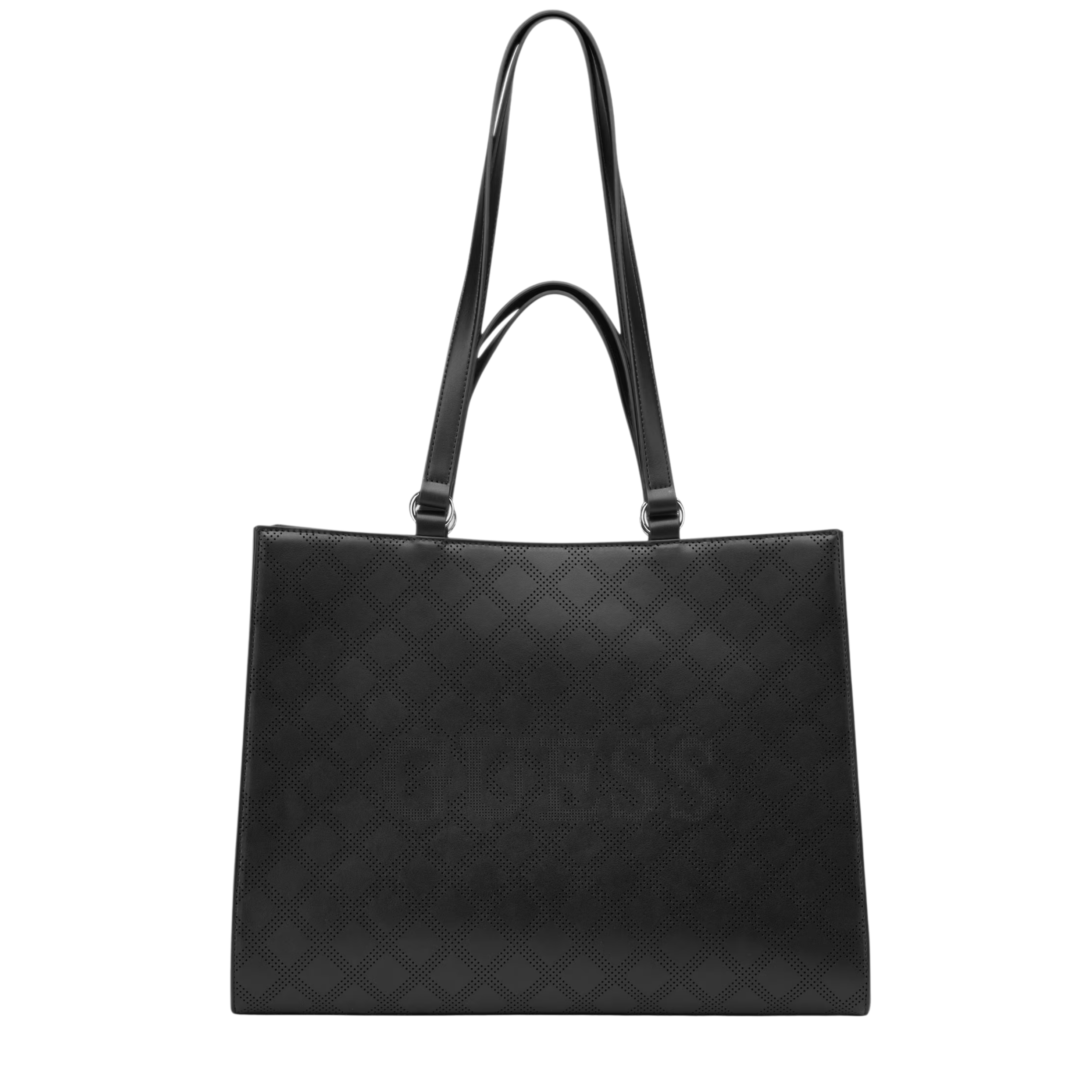 Guess Women Forber Perforated Logo Carryal - Black