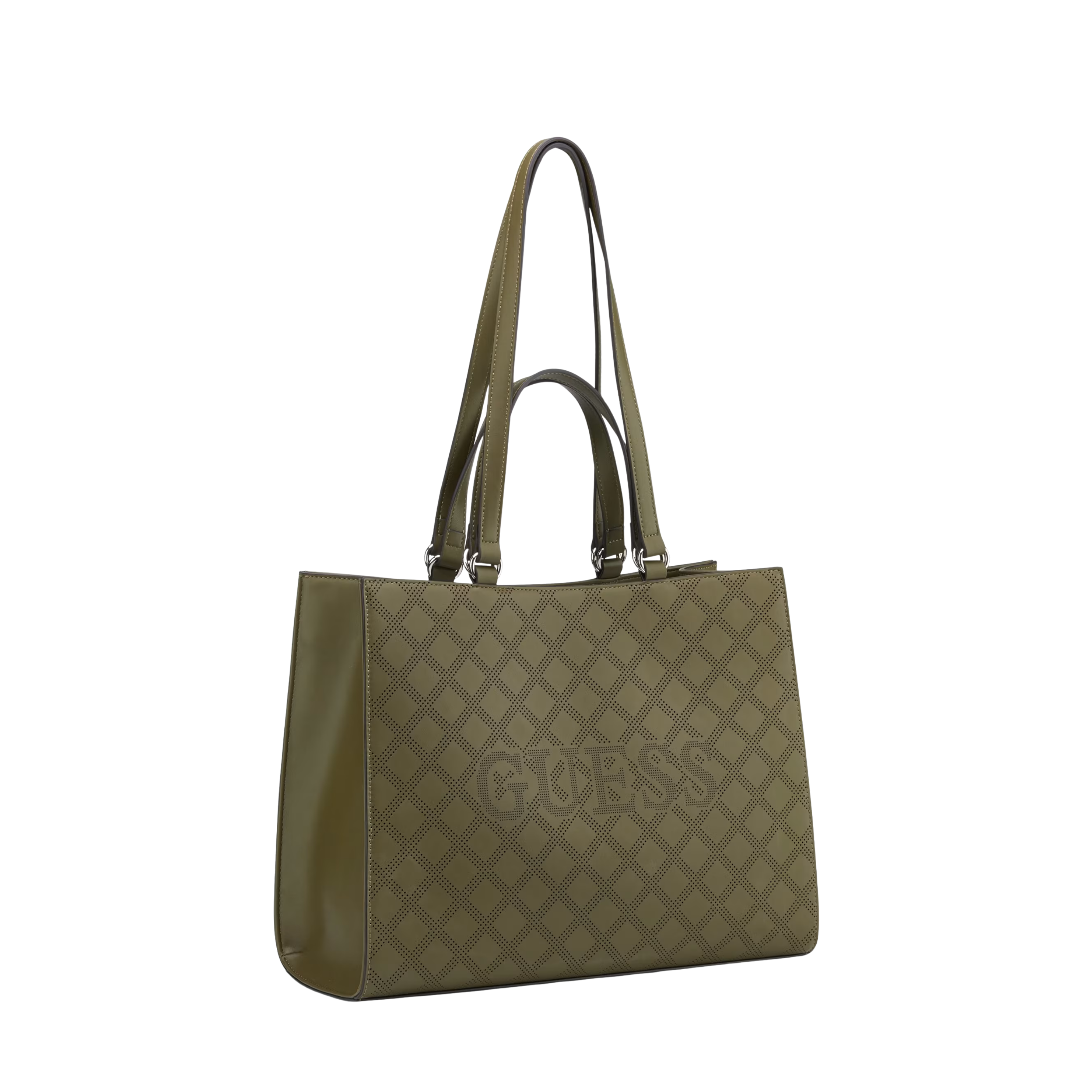 Guess Women Forber Perforated Logo Carryal - Green