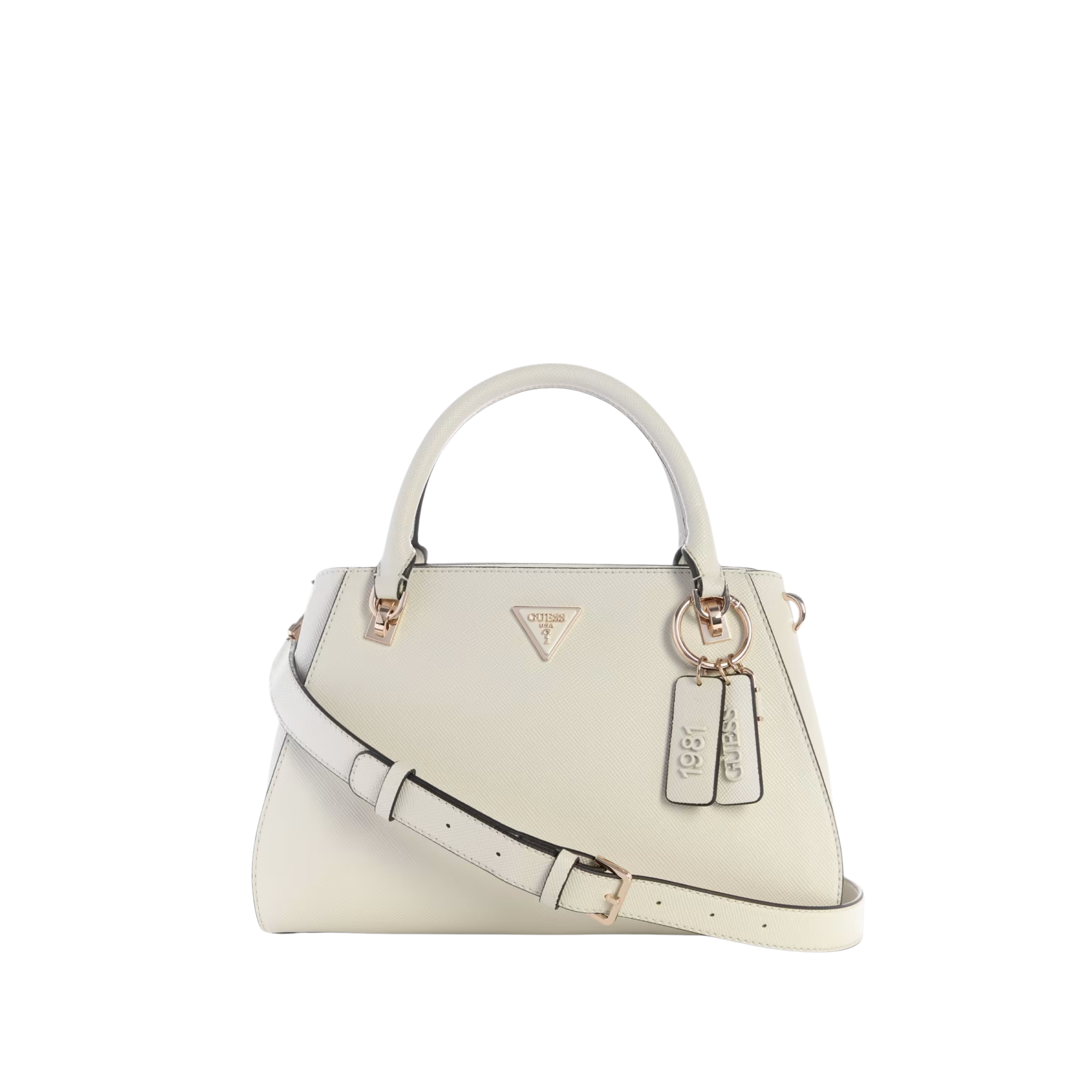 Guess Women Noelle Saffiano Handbag - Bone