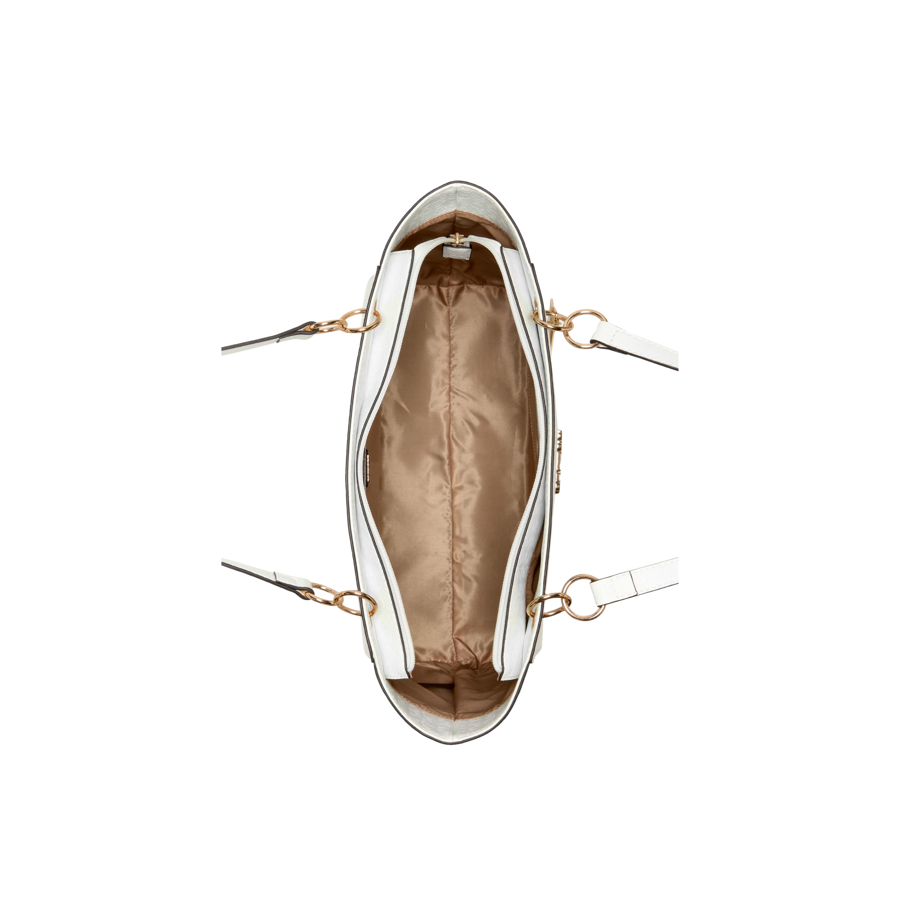 Guess Women Zakaria Debossed Logo Tote - White