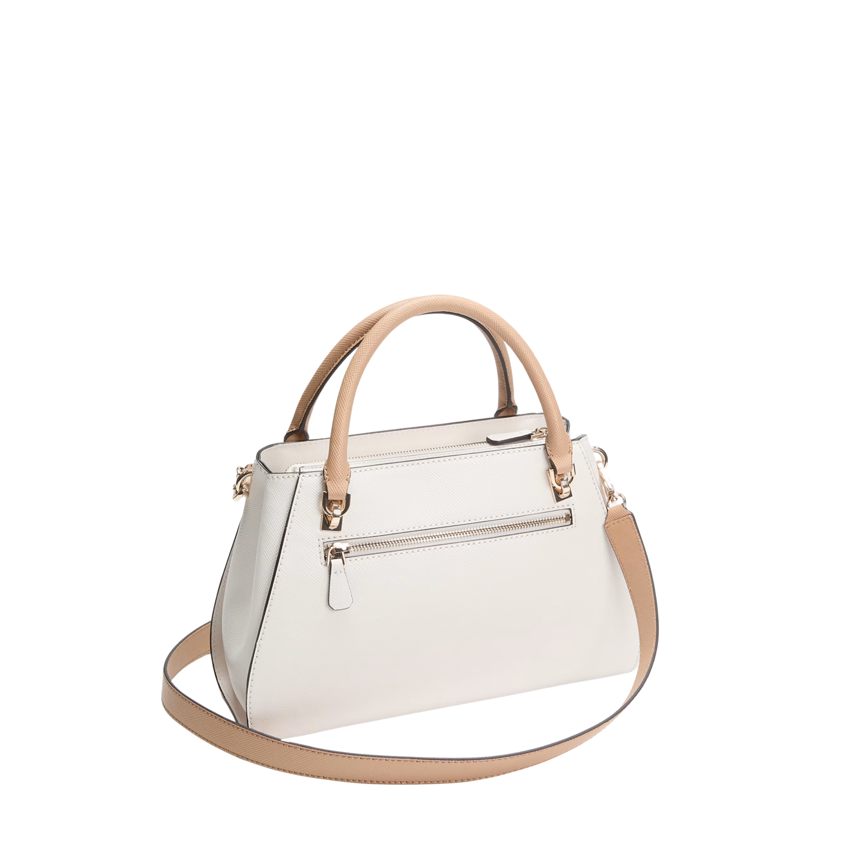 Guess Women Noelle Saffiano Handbag - Off white Beige