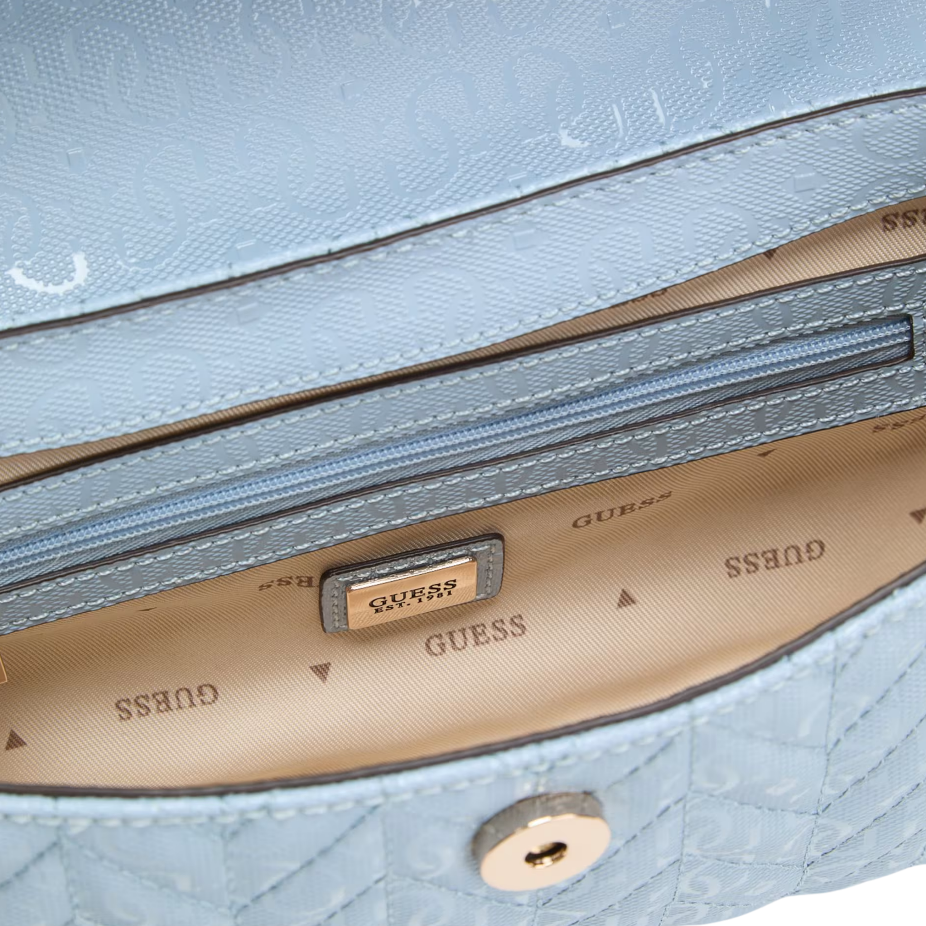 Guess Women Stacey Crossbody Bag - Baby Blue