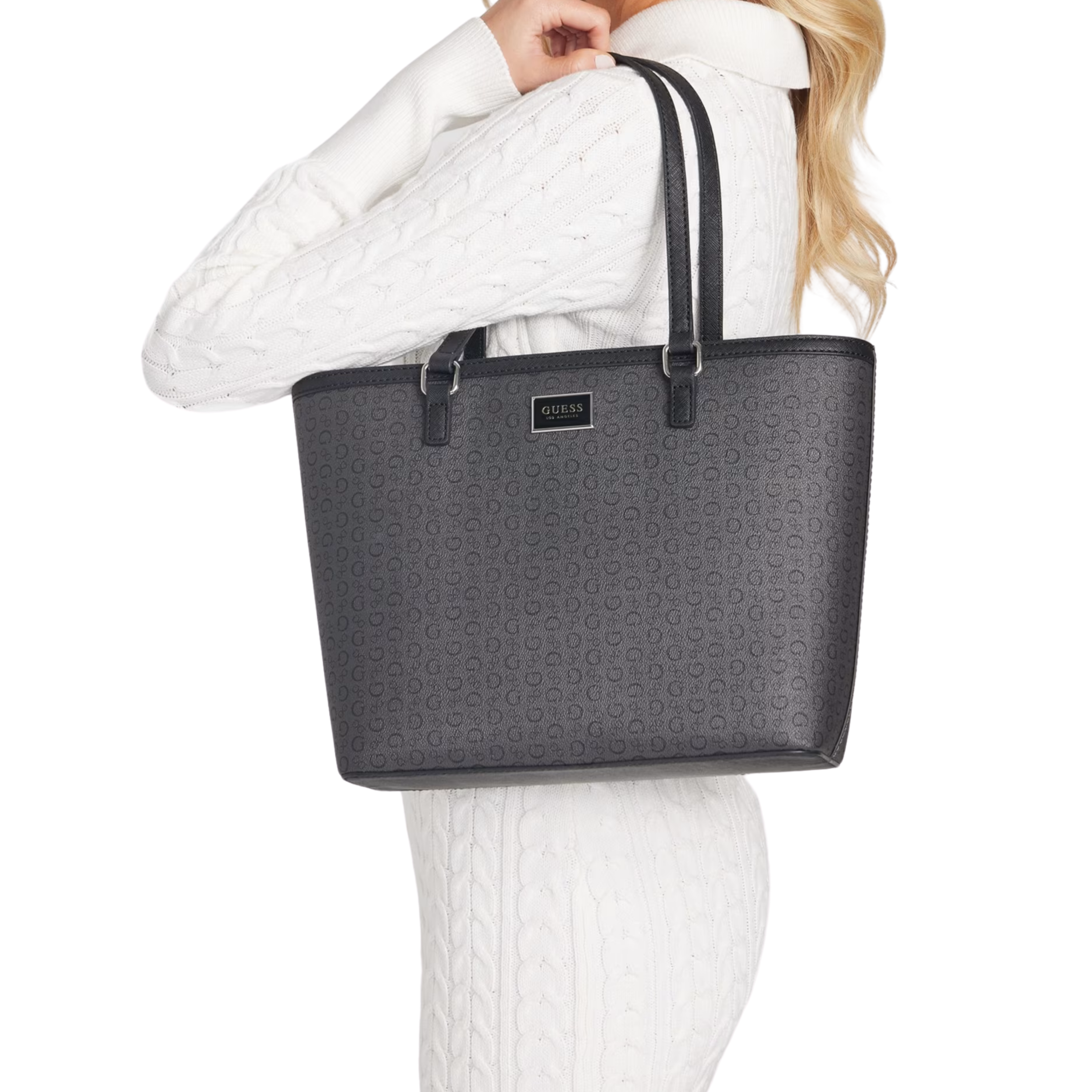 Guess Women Hilda Logo Tote - Black