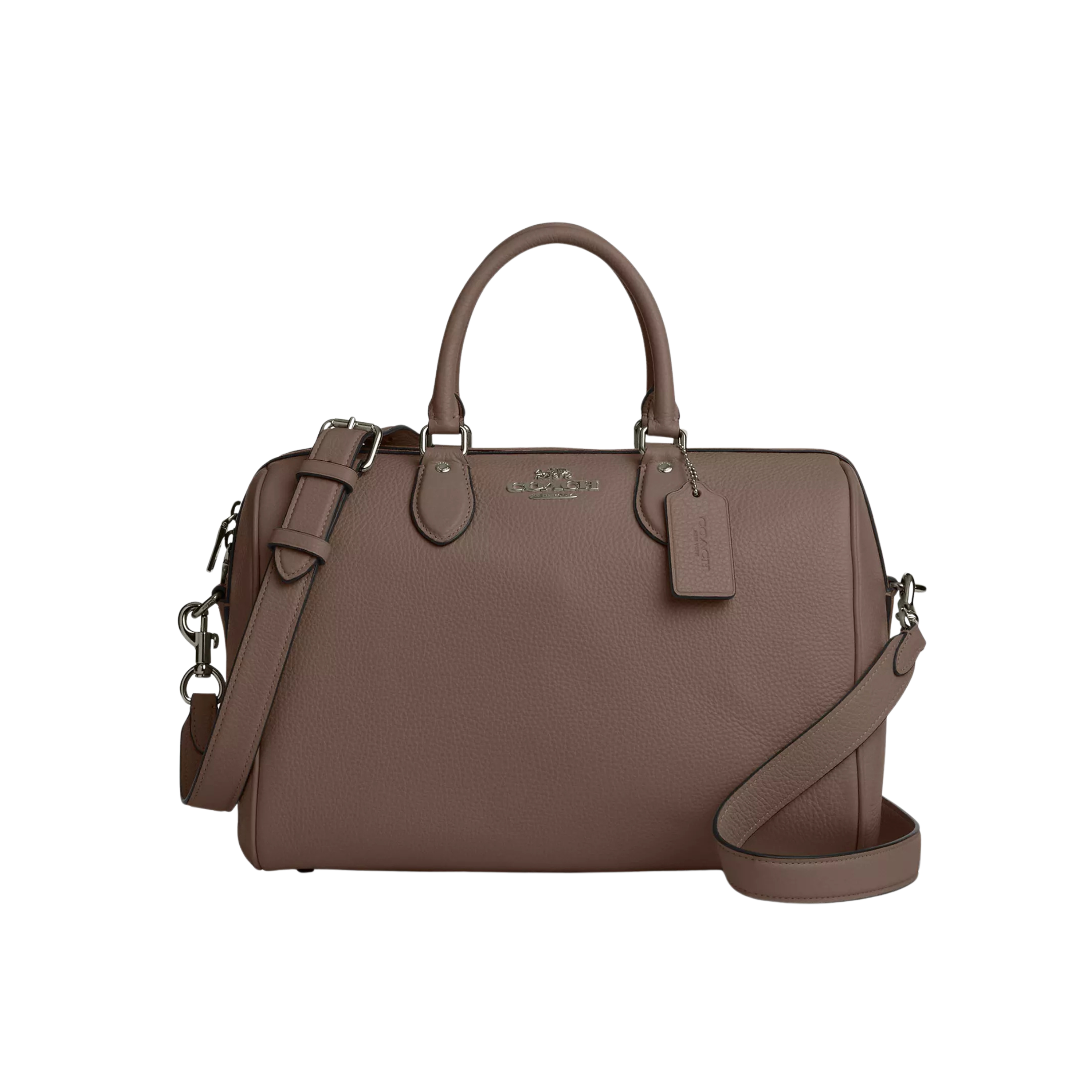 COACH Women Rowan Large Satchel Bag - Dark Stone