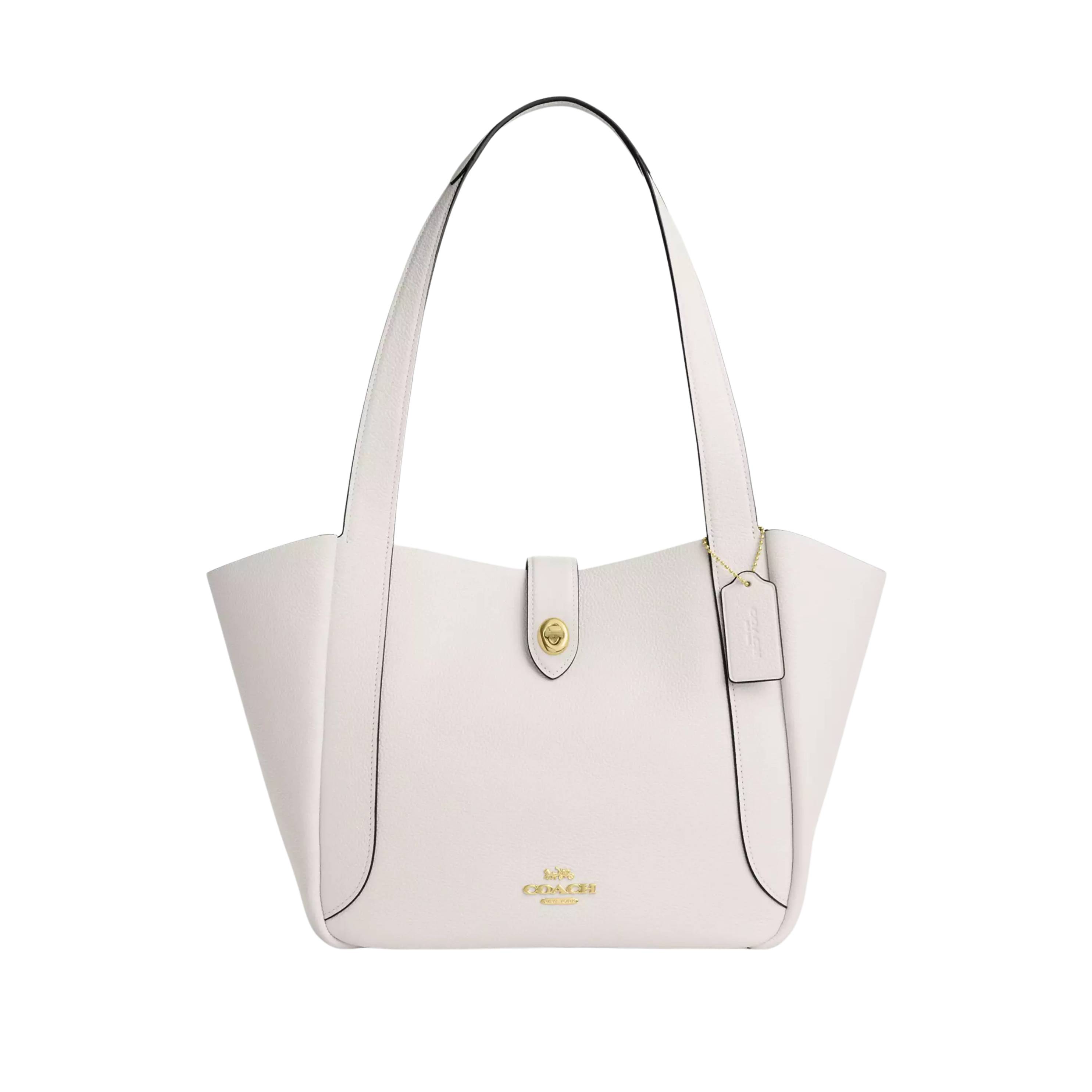 COACH Hadley Turnlock Tote Bag - Chalk