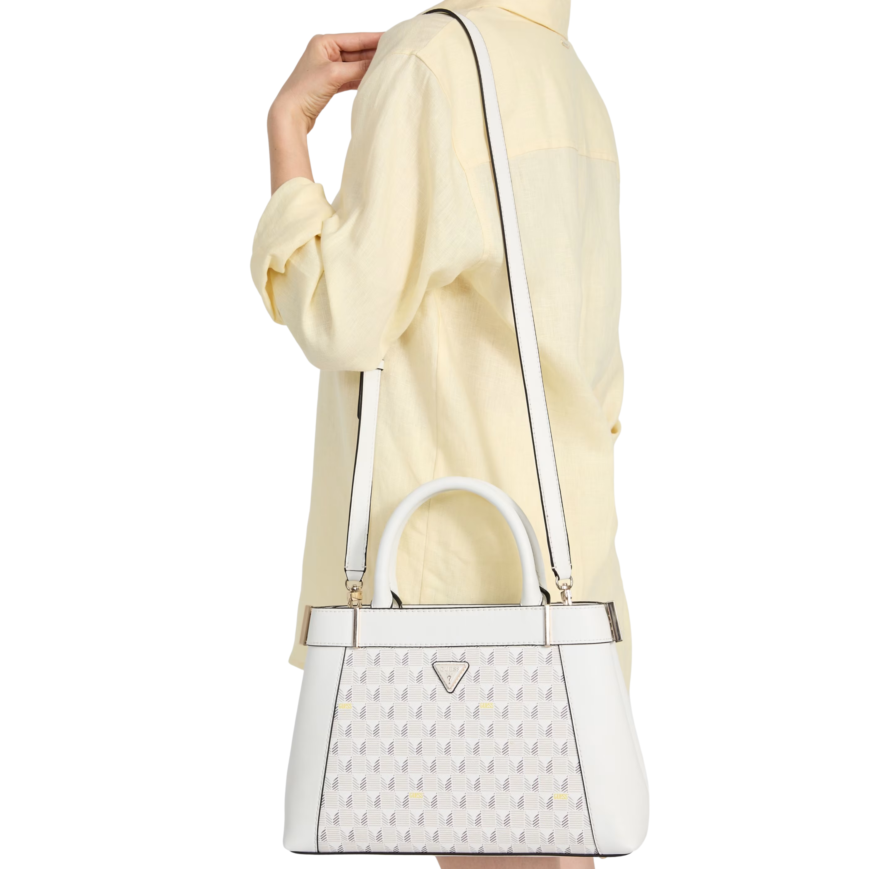 Guess Women G Wave II Satchel - Steel