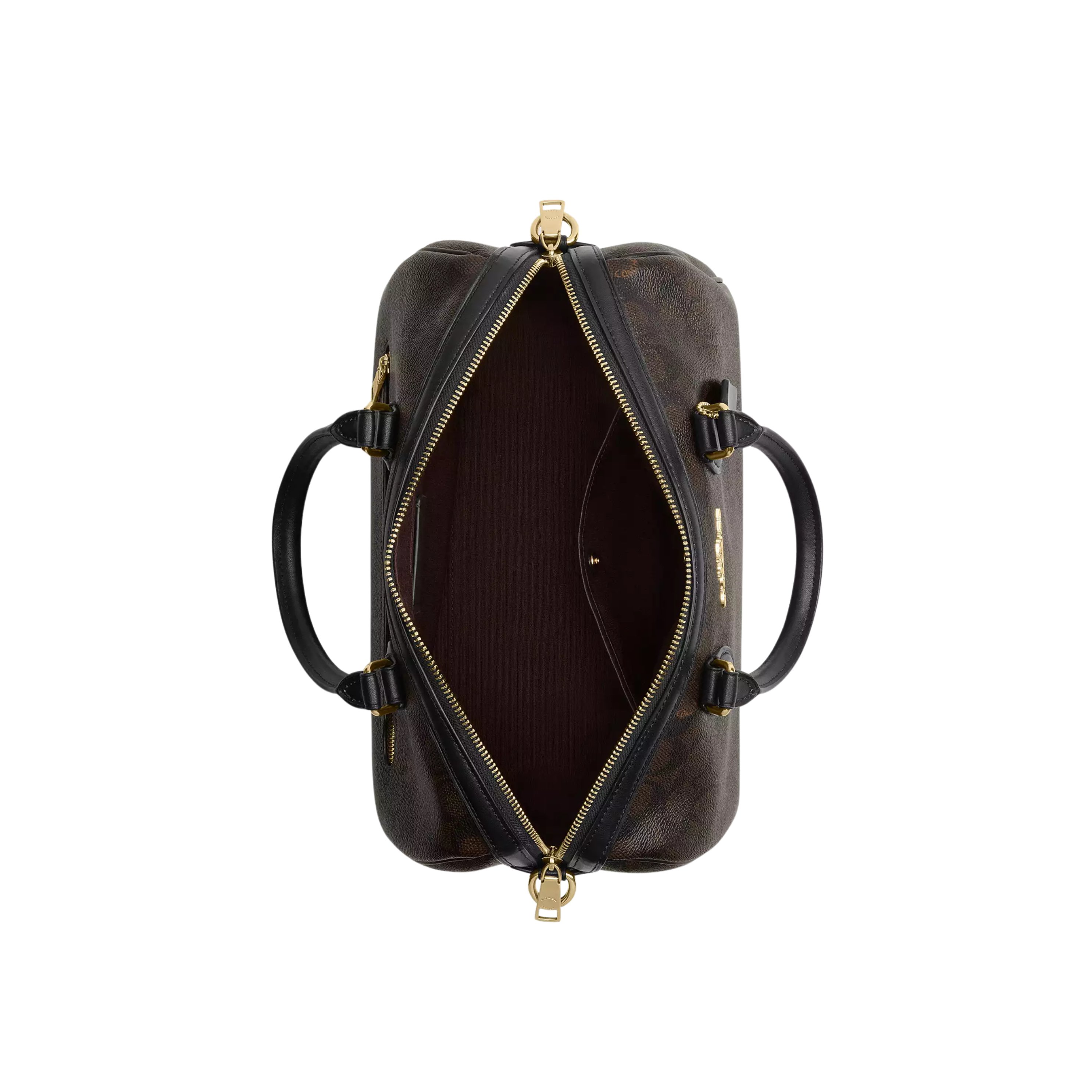 COACH Women Rowan Large Satchel Bag - Walnut Black