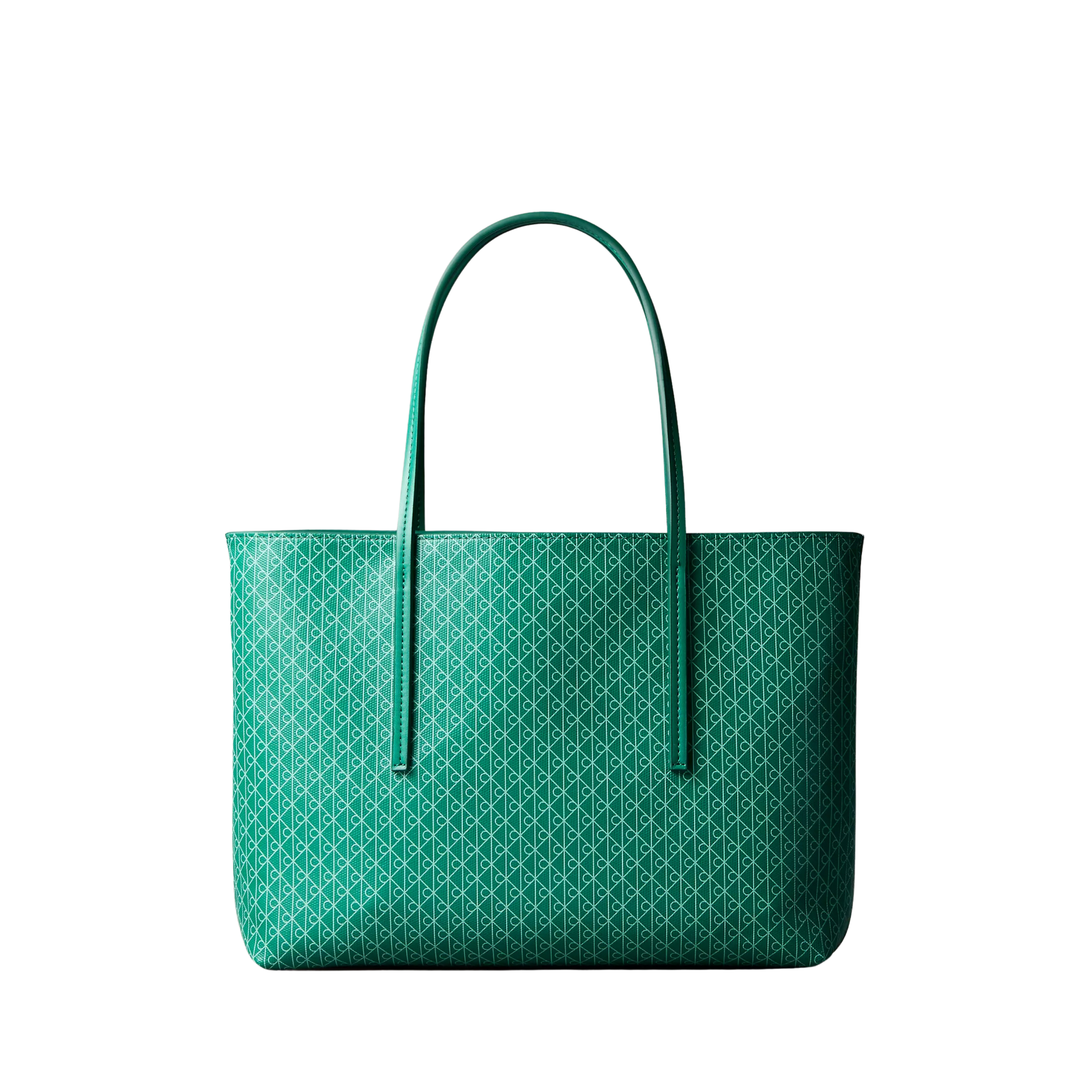 Calvin Klein Women Allover Emblem Logo Small Tote Bag With Pouch - Enchanted Forest Aop