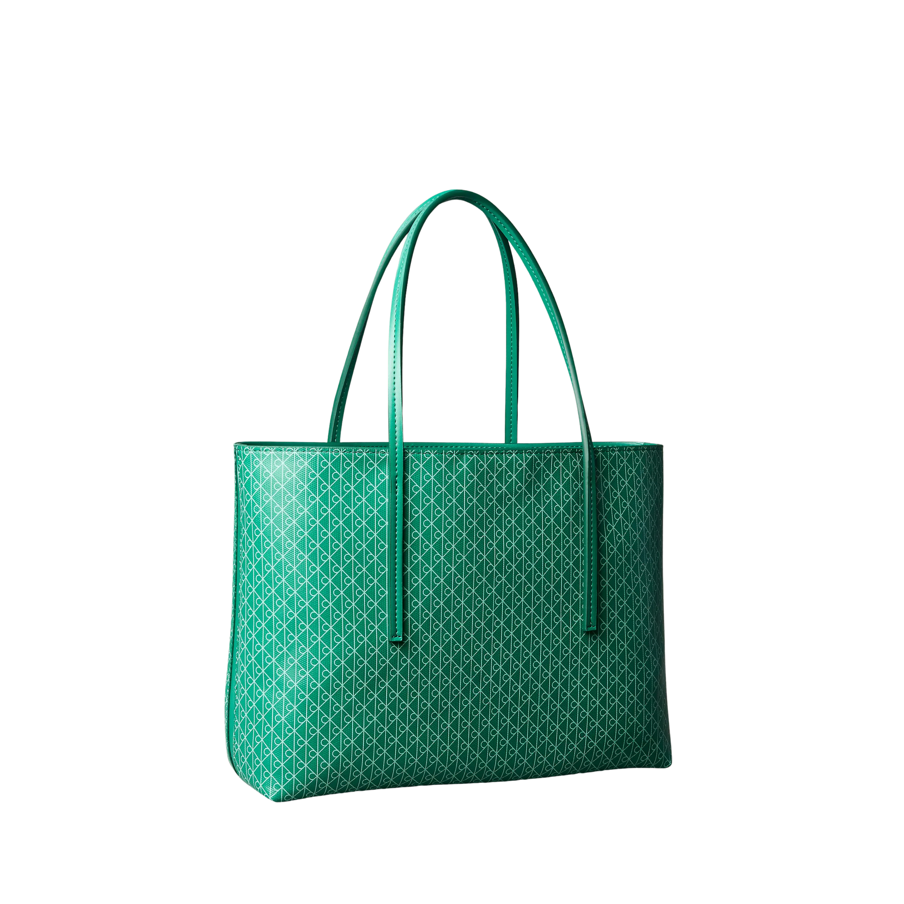 Calvin Klein Women Allover Emblem Logo Small Tote Bag With Pouch - Enchanted Forest Aop