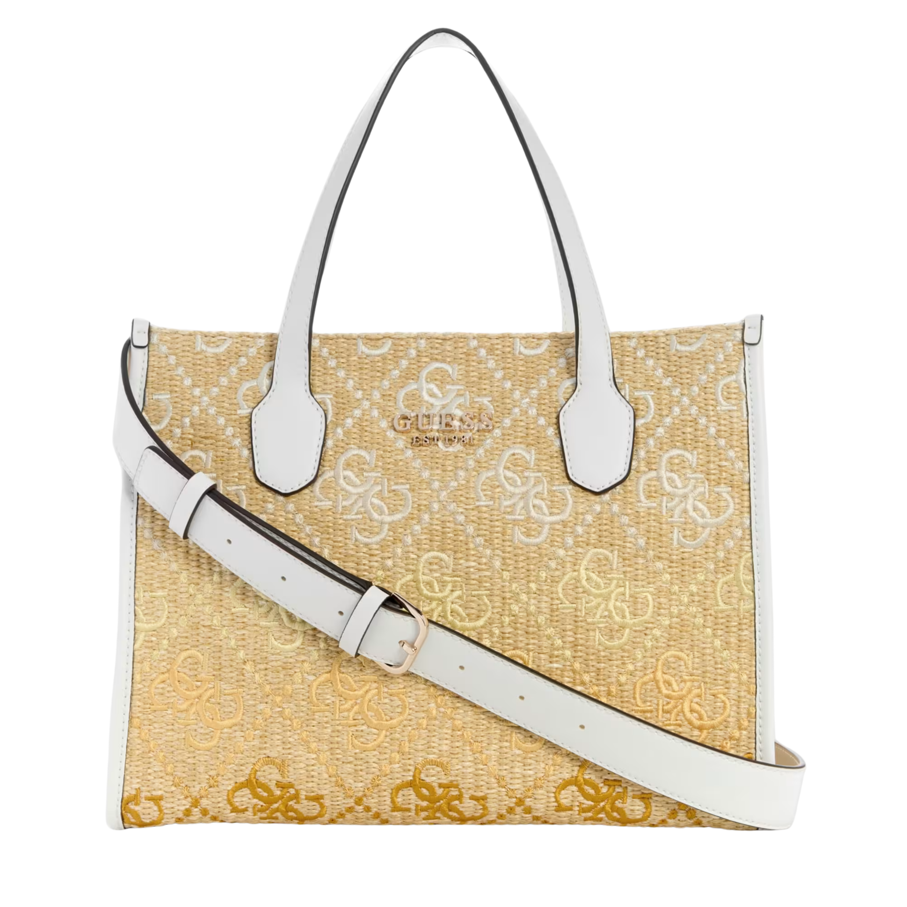 Guess Women Silvana Raffia Tote - Chino