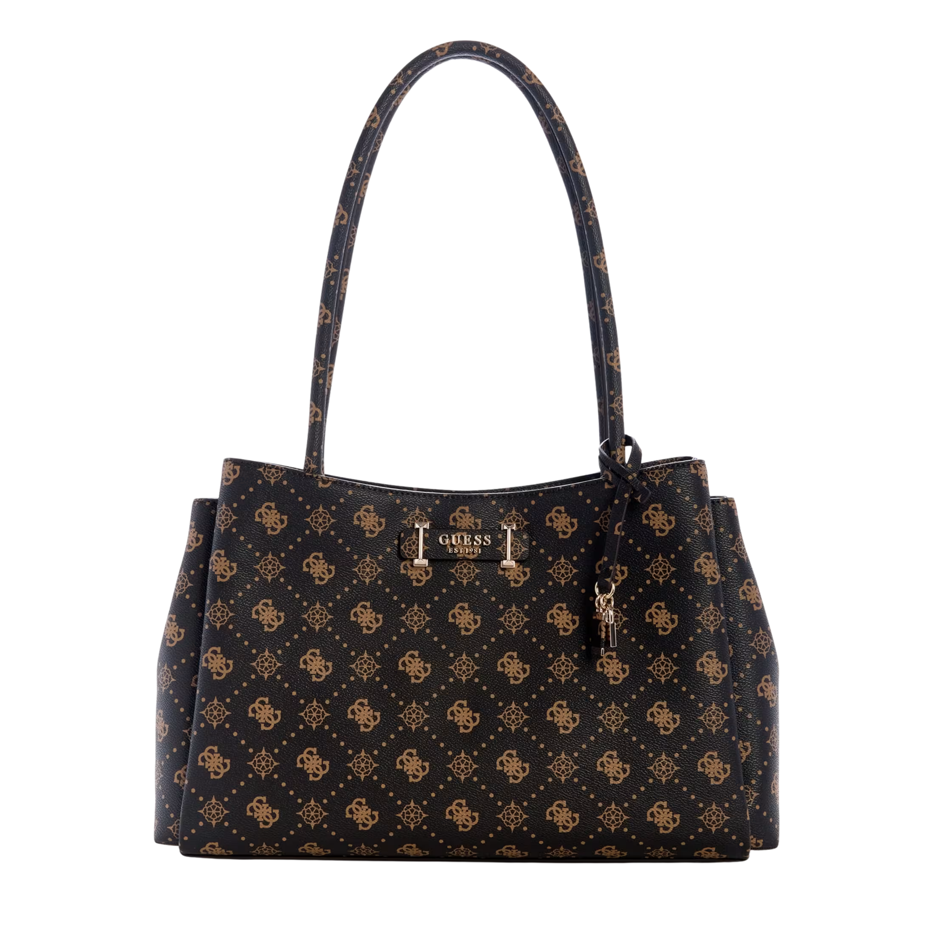 Guess Women Carrie Quattro G Girlfriend Carryall - Espresso Logo