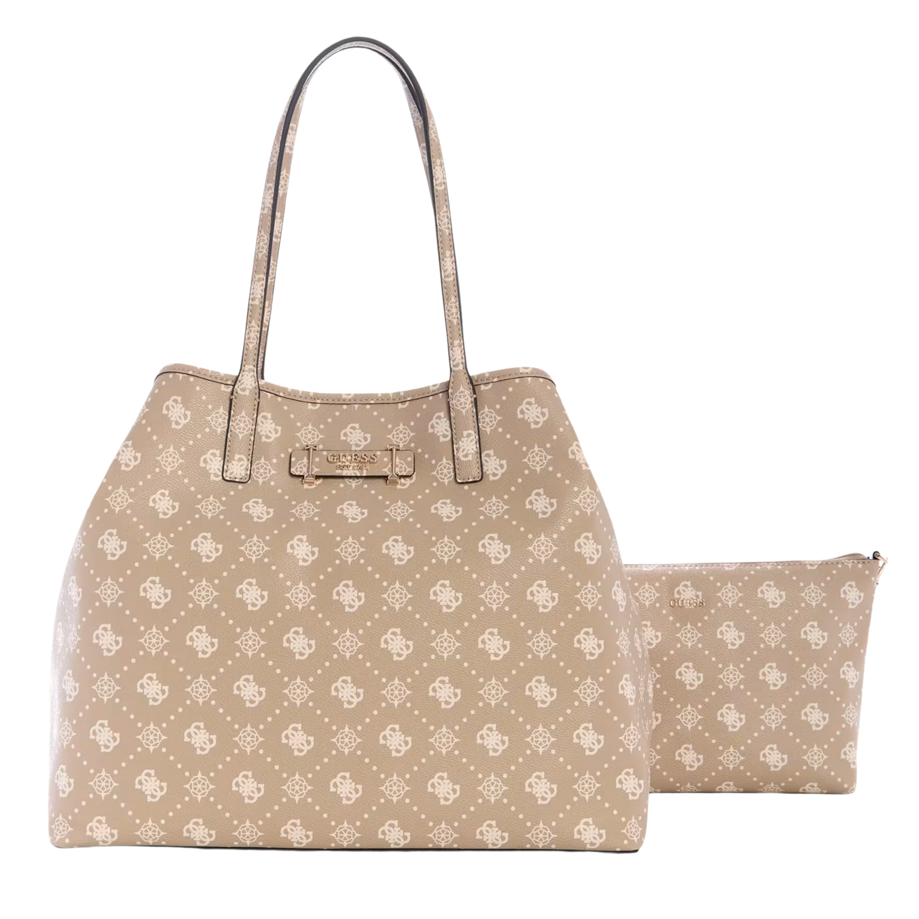 Guess Women Carrie Large Logo Tote - Beige
