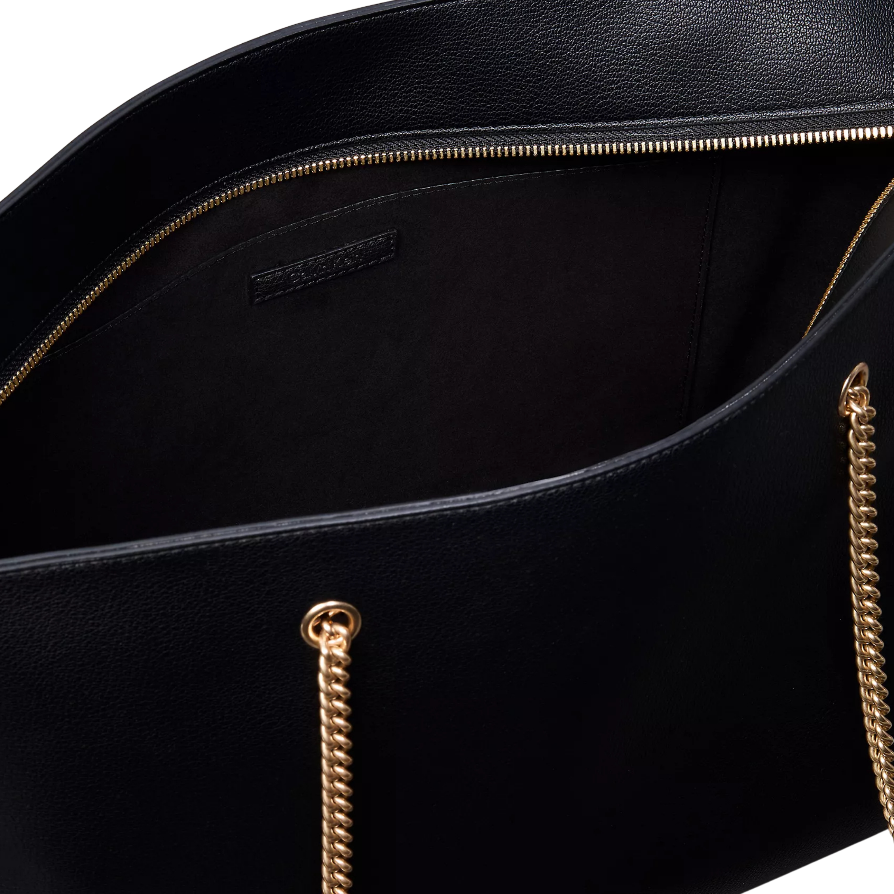 Calvin Klein Women Archive Hardware Chain Strap Tote Bag - Black