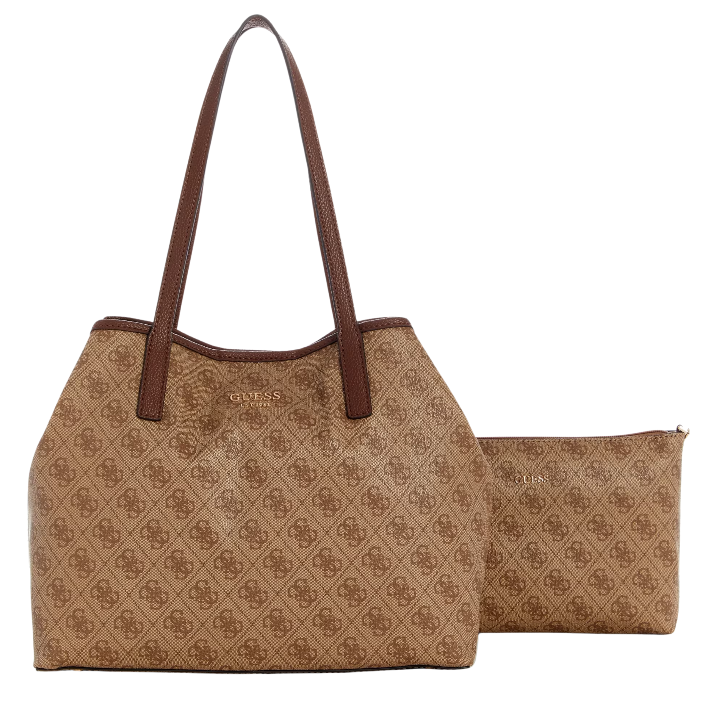 Guess Women Vikky Large Tote Set - Light Vintage