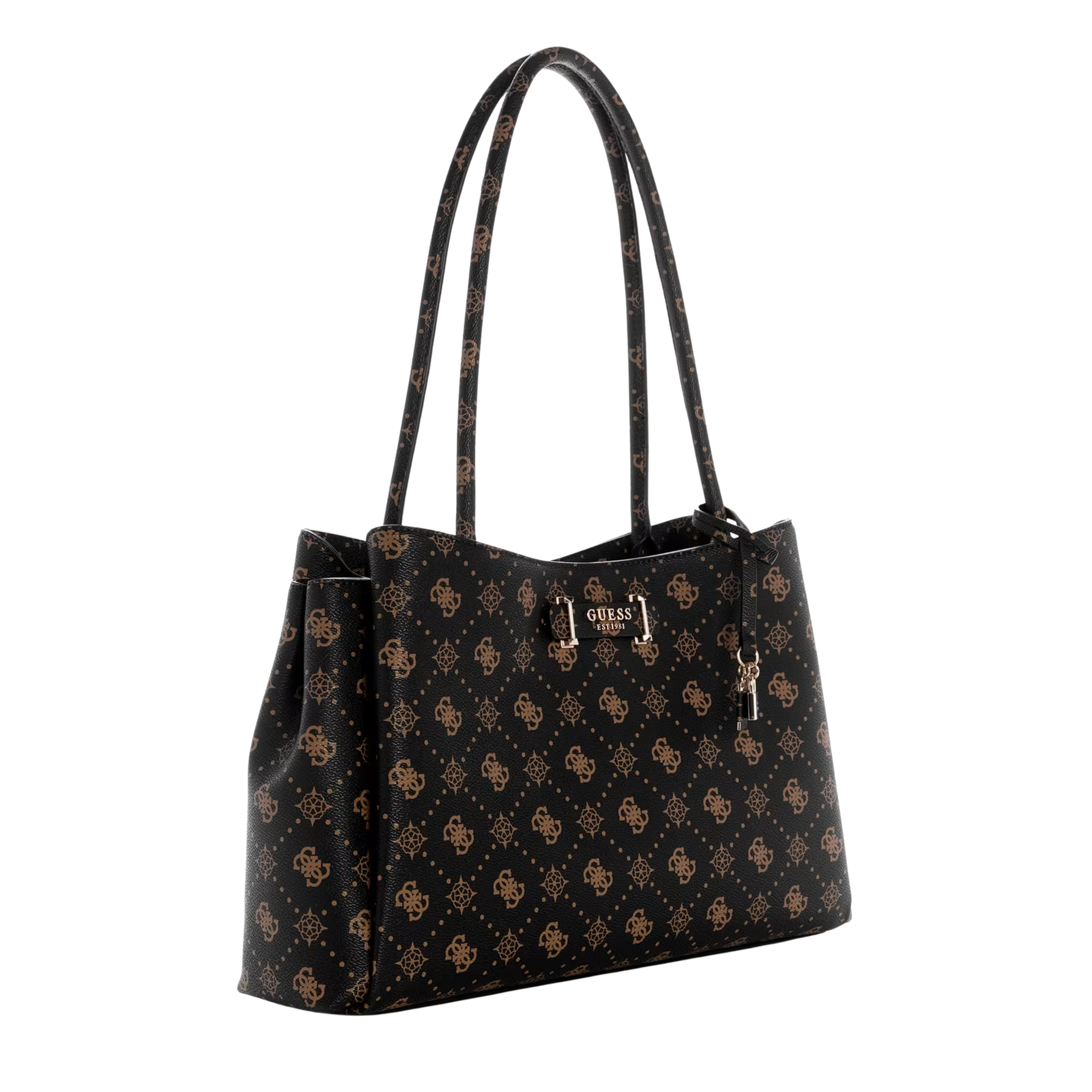 Guess Women Carrie Quattro G Girlfriend Carryall - Espresso Logo
