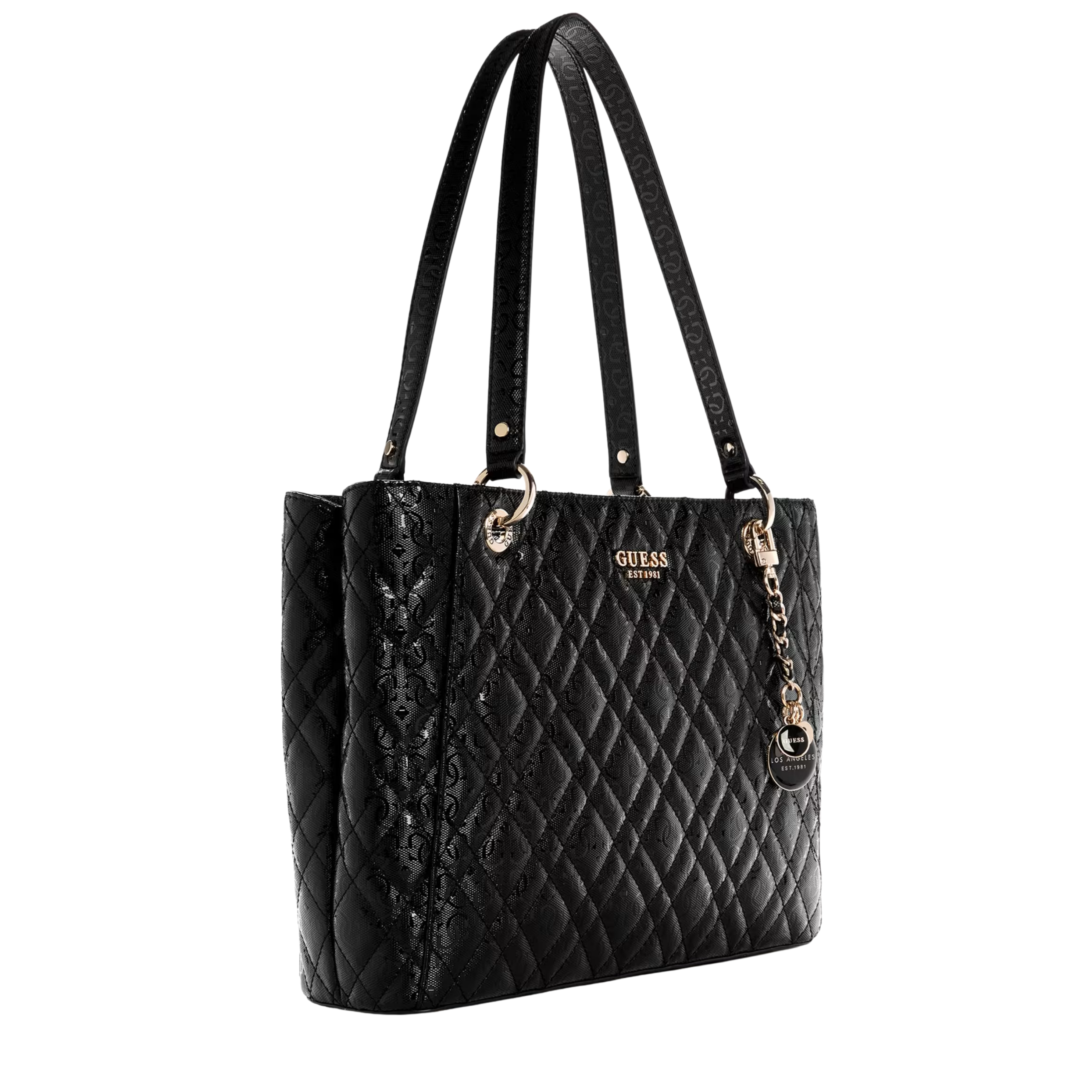 Guess Women Isemay Quilted Shopper - Black