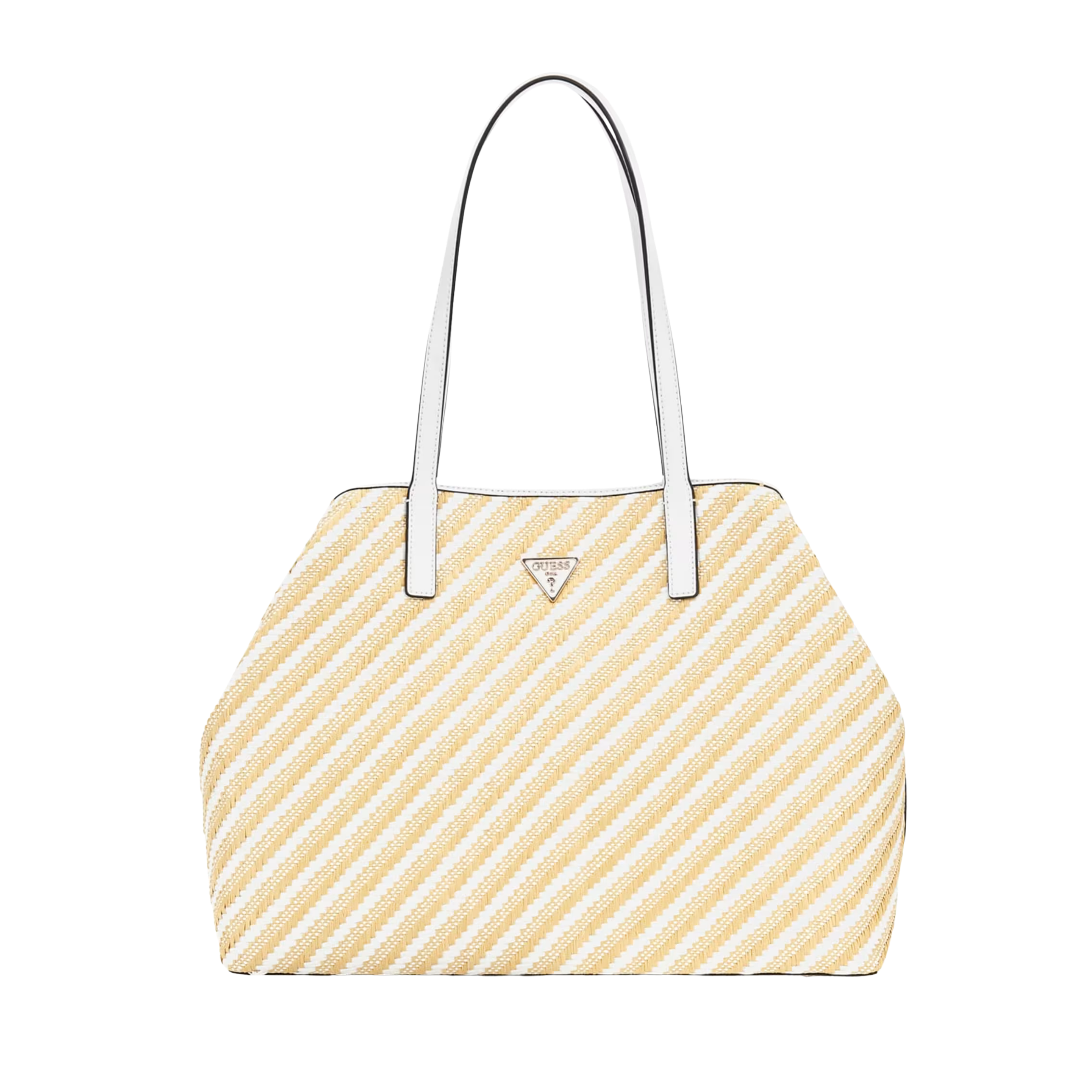 Guess Women Vikky Woven Straw Tote Set - New Tan Wash