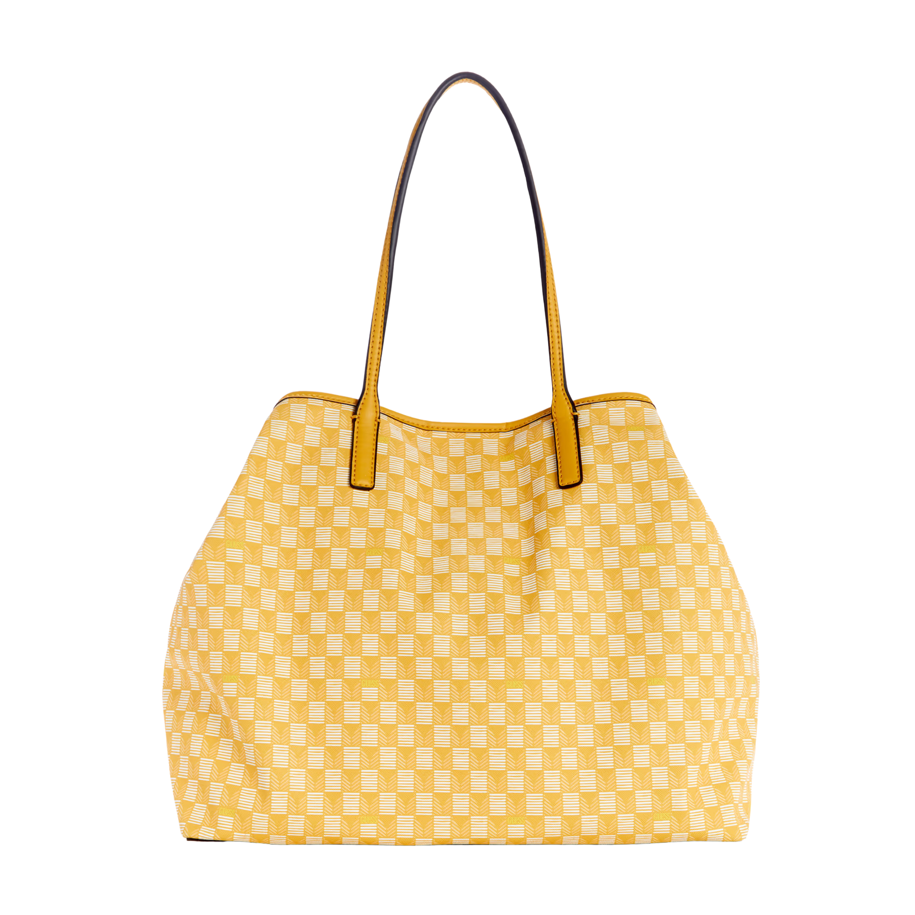 Guess Women G Wave Large Tote Set - Yellow Logo