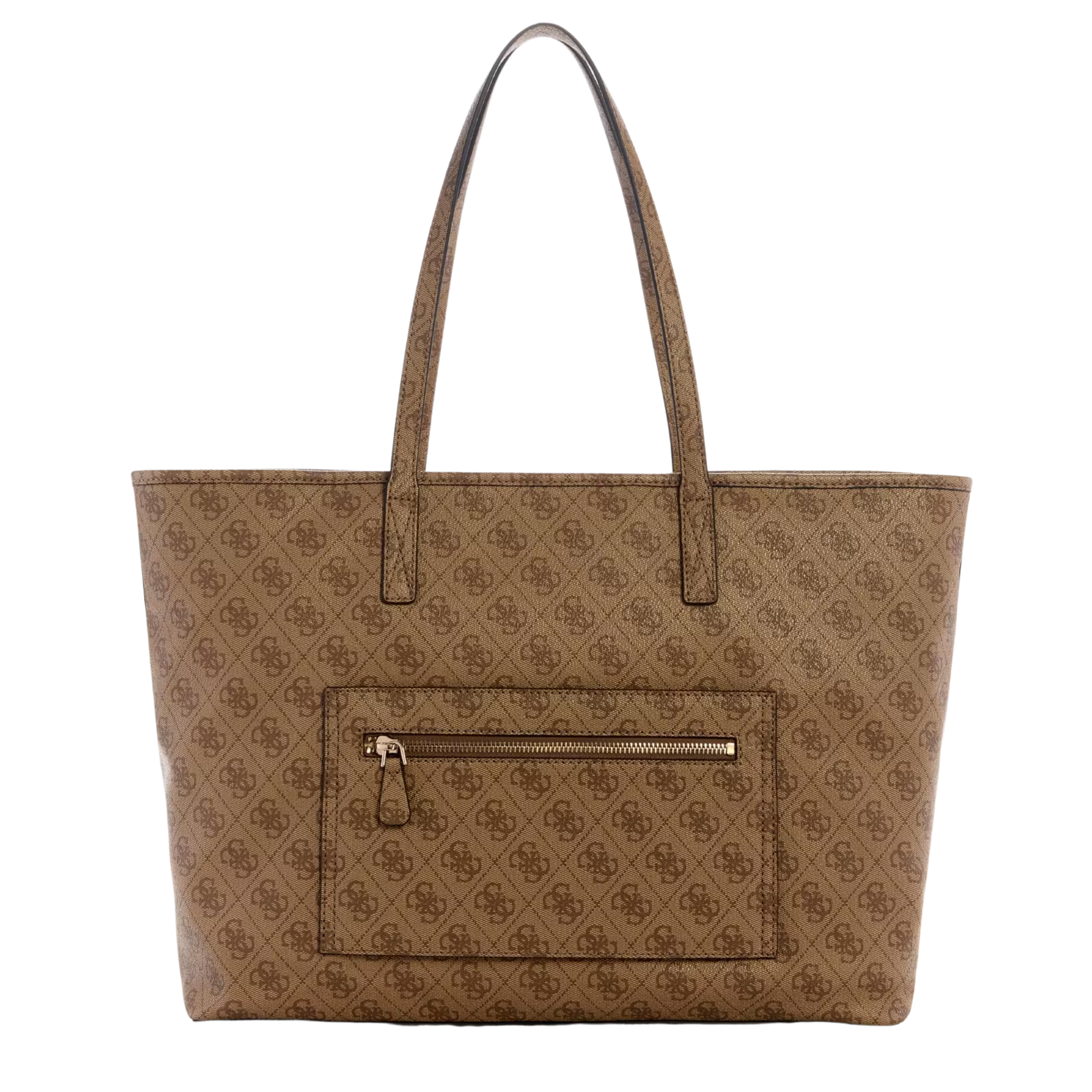 Guess Women Power Play II Quattro G Large Tech Tote - Latte Logo