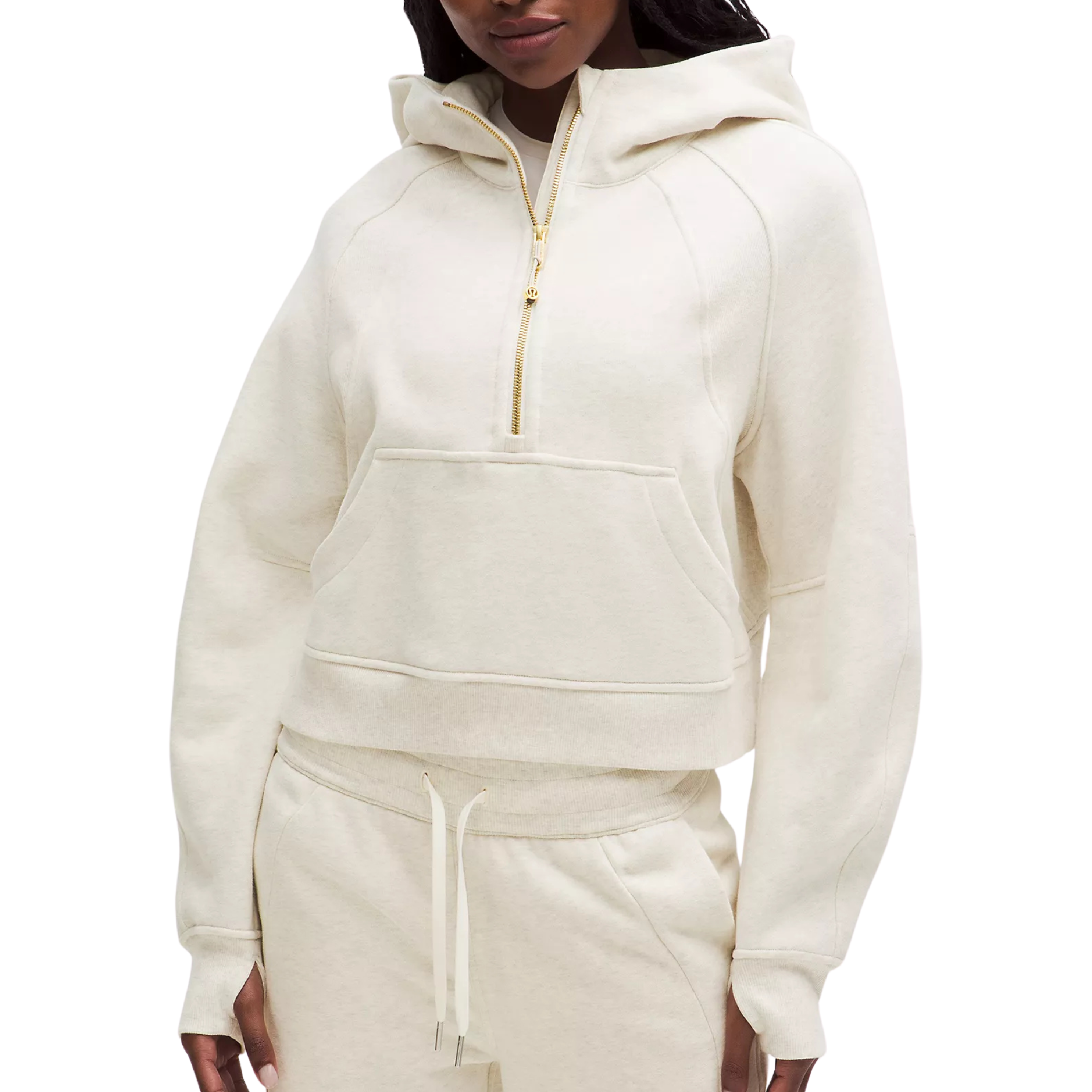 Lululemon Scuba Oversized Half-Zip Hoodie - Bone Gold