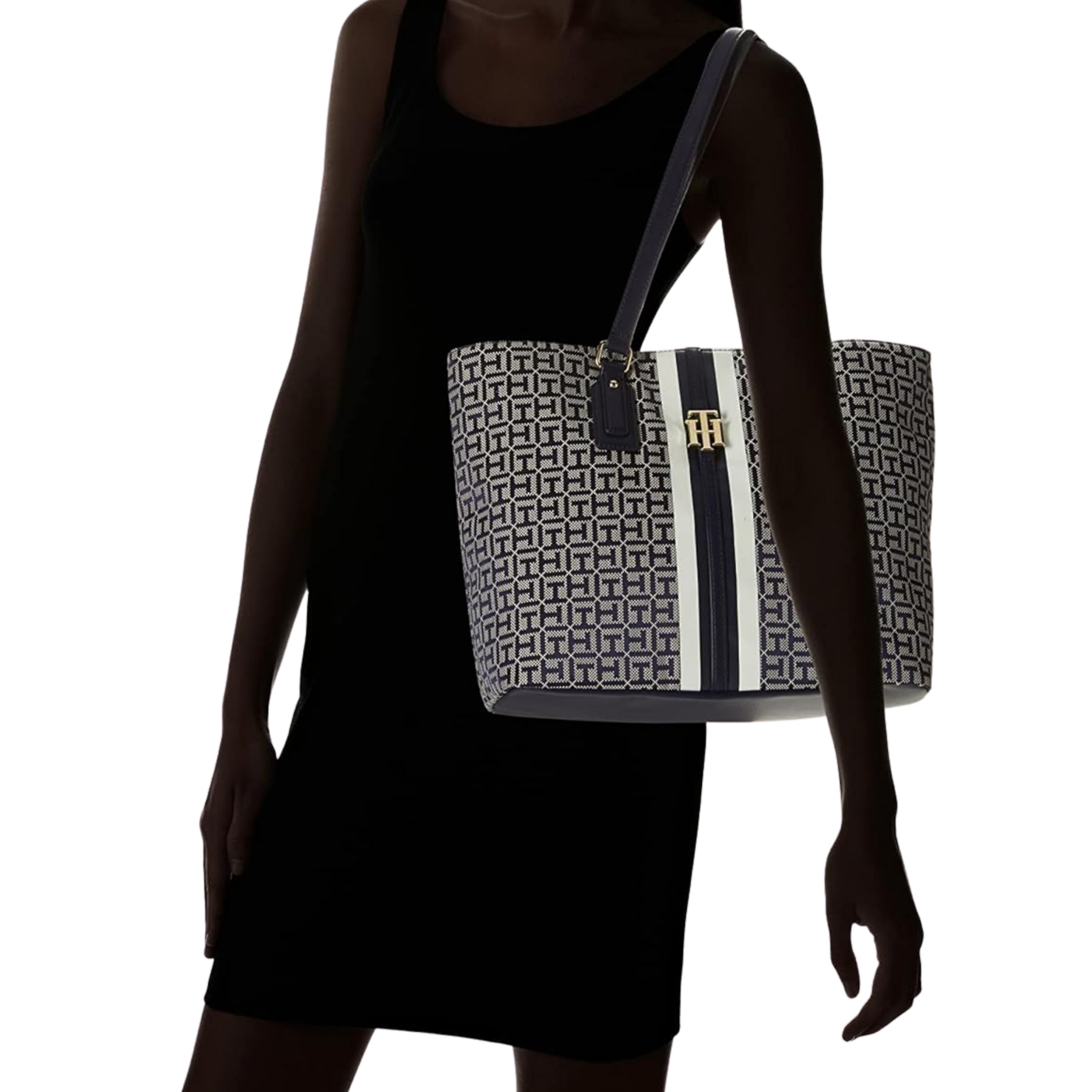 Tommy Hilfiger Women Jaden Plus Tote - Light Stone Navy