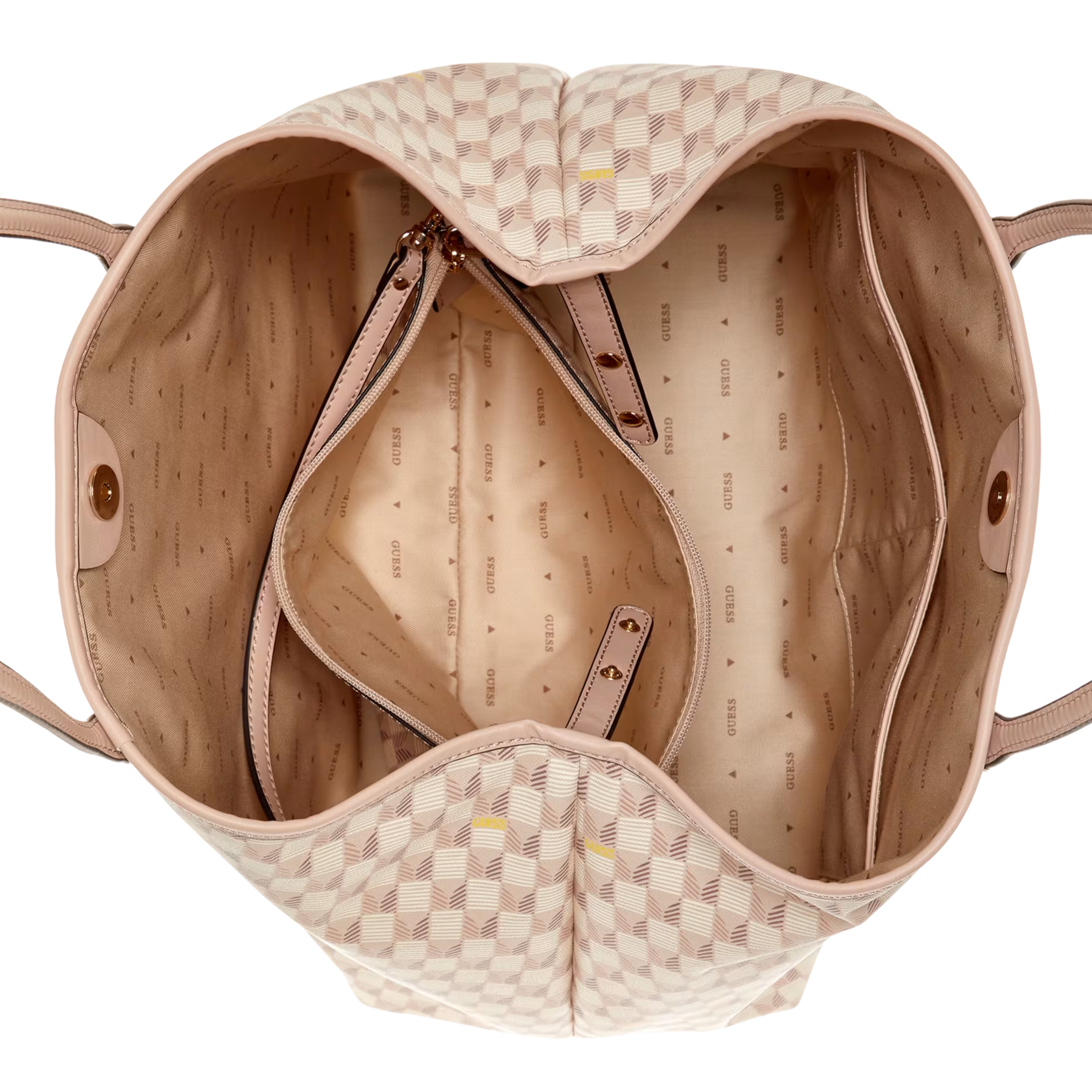 Guess Women G Wave Large Tote Set - Blush Logo