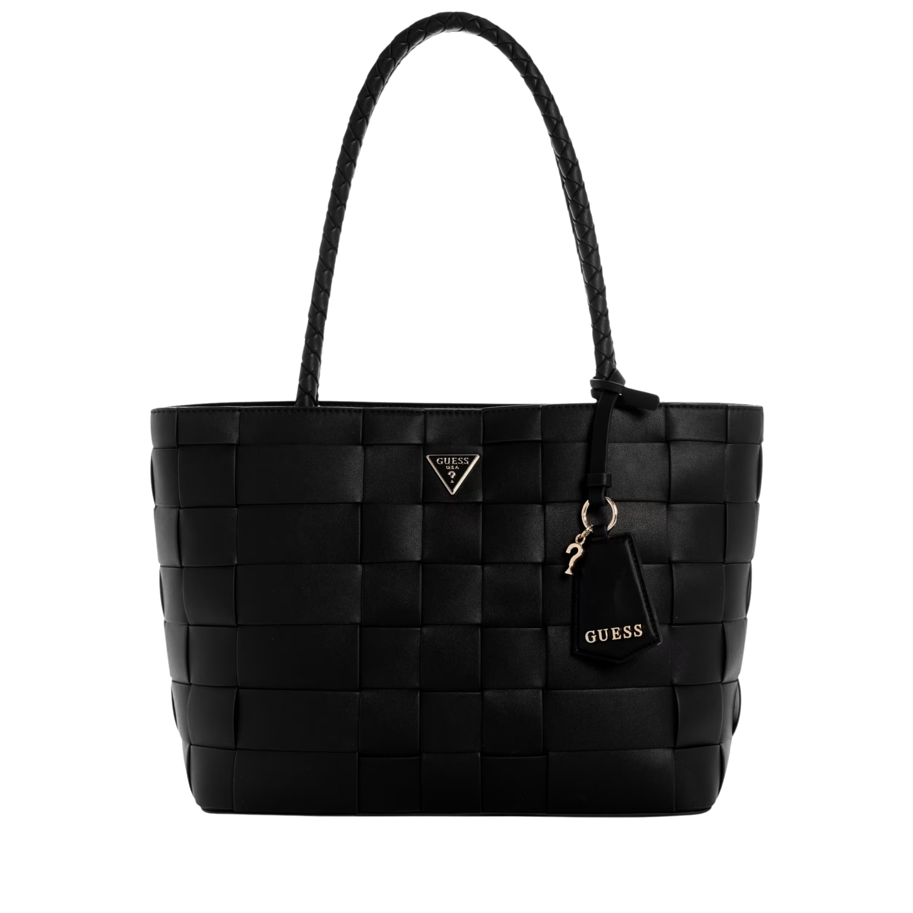 Guess Women Maylee Woven Girlfriend Tote - Black