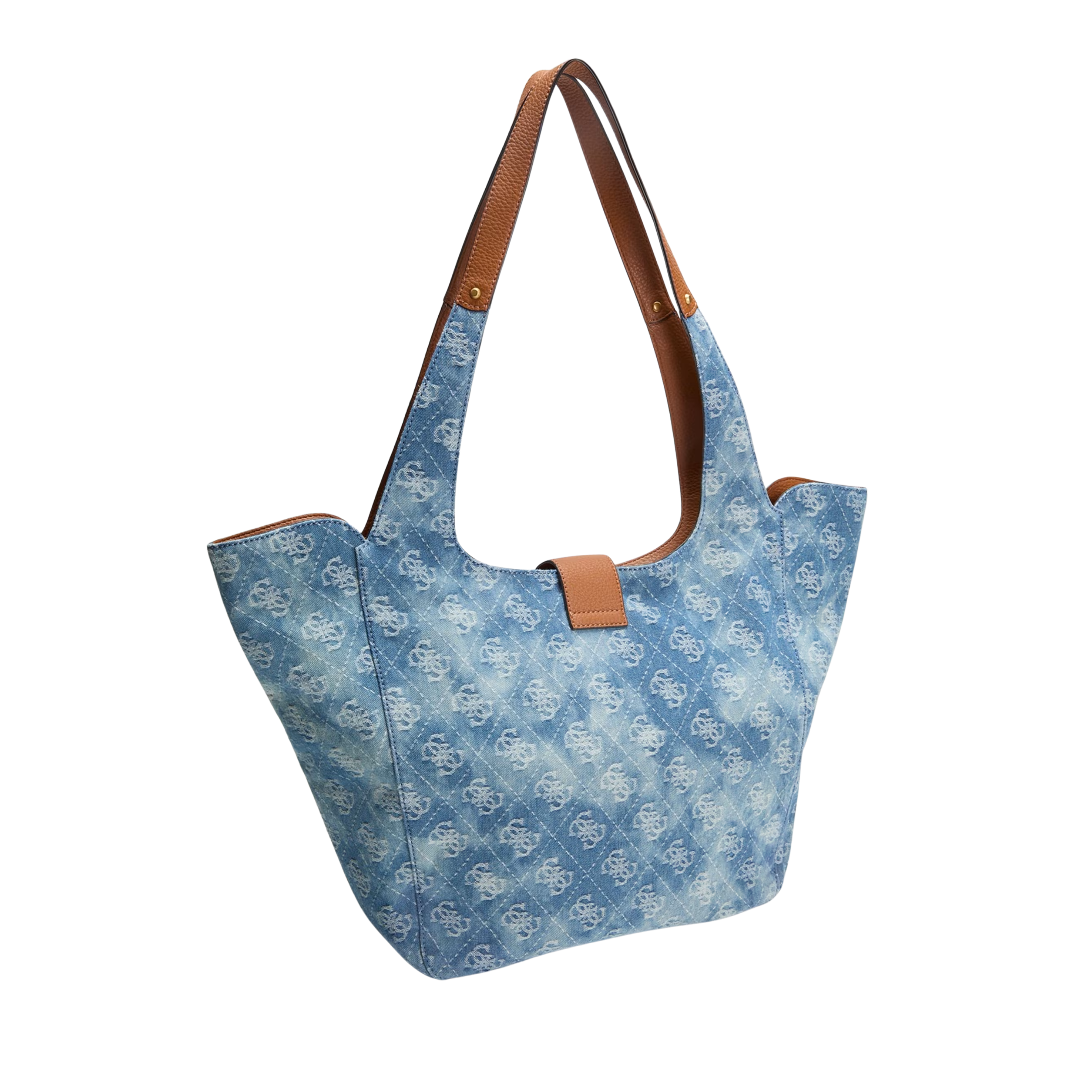 Guess Women Camden Large Tote Bag - Denim Logo