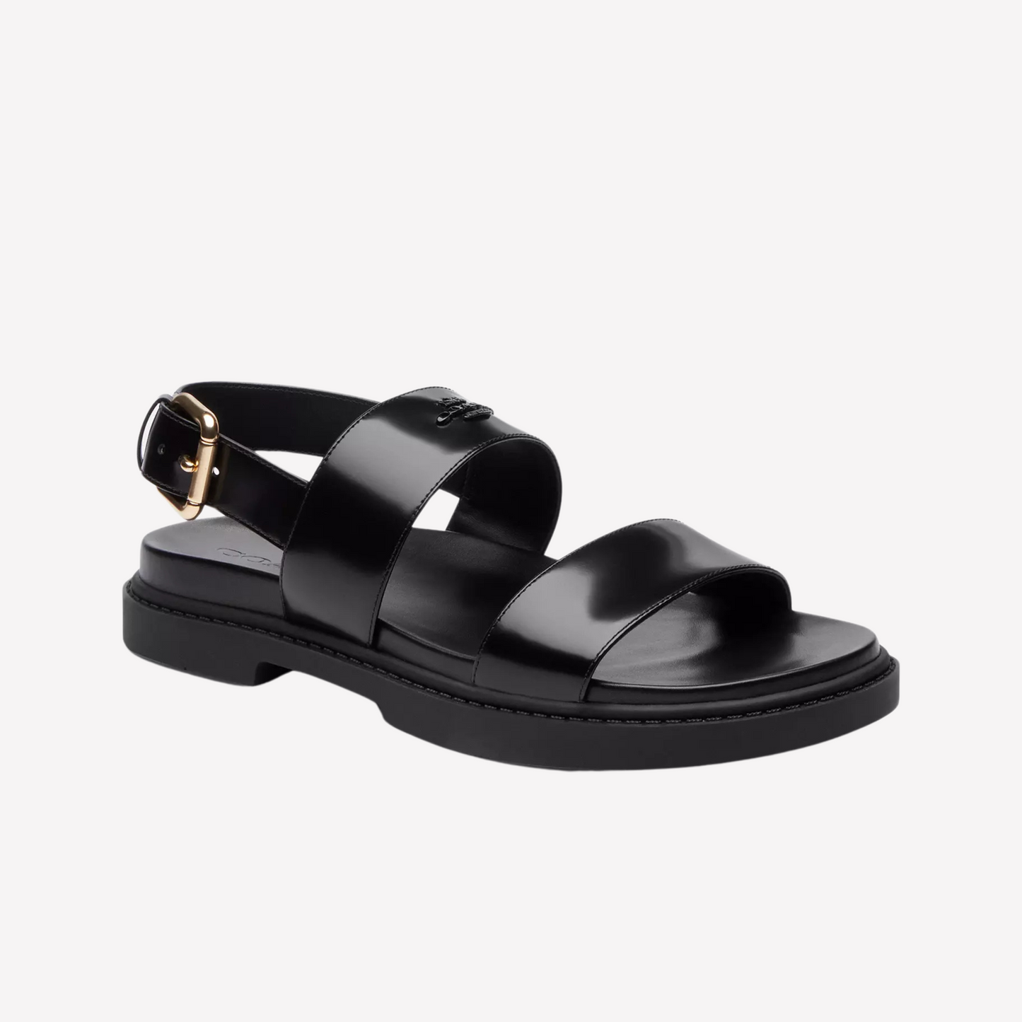 COACH Women's Two Band Sandal - Black