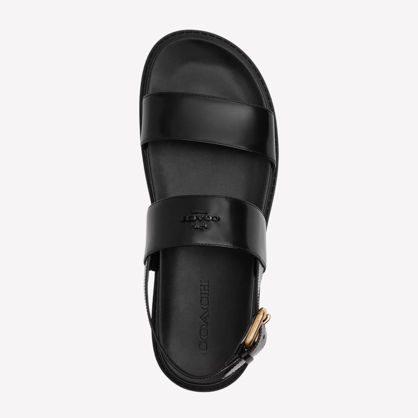 COACH Women's Two Band Sandal - Black