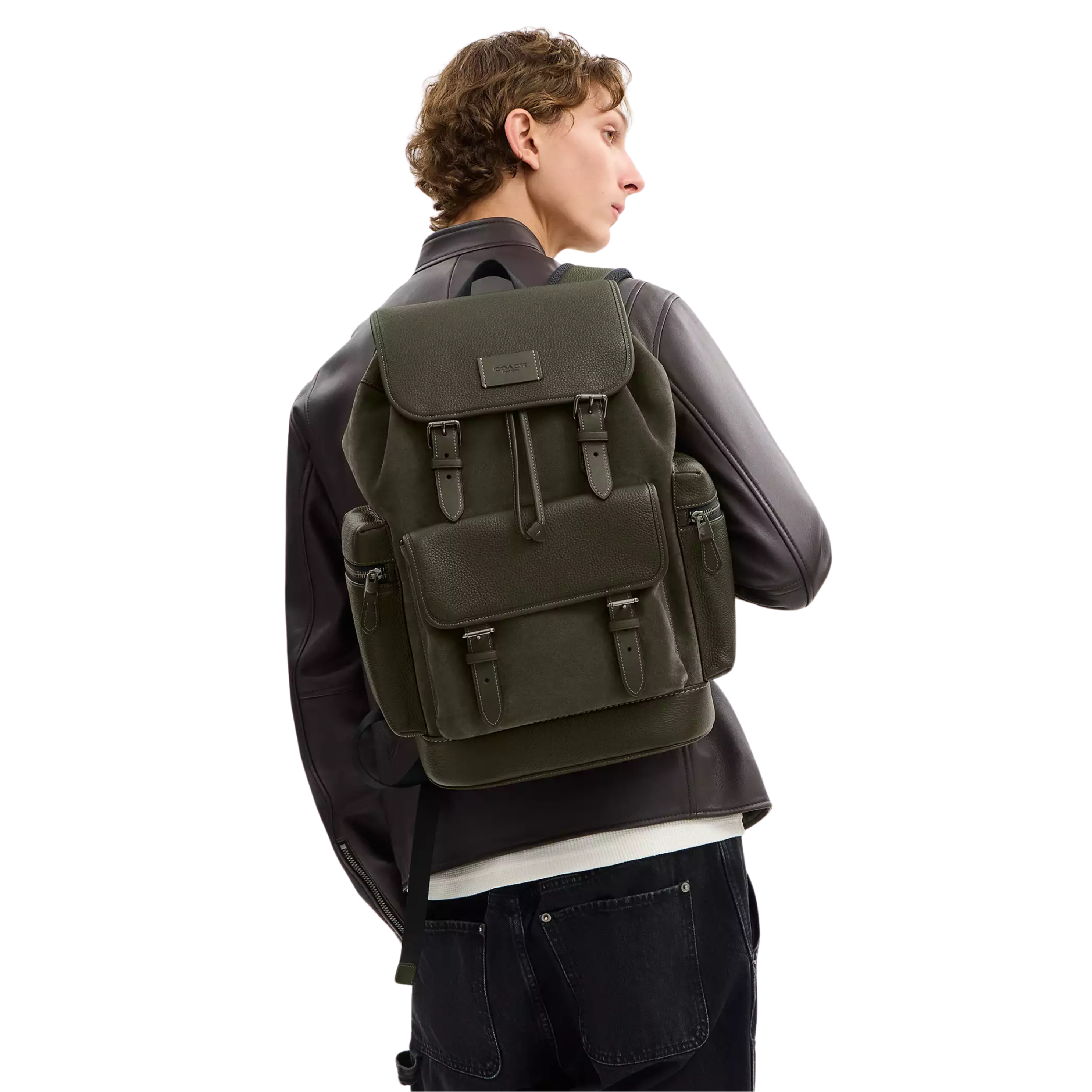 COACH Men Sprint Backpack - Gunmetal Green