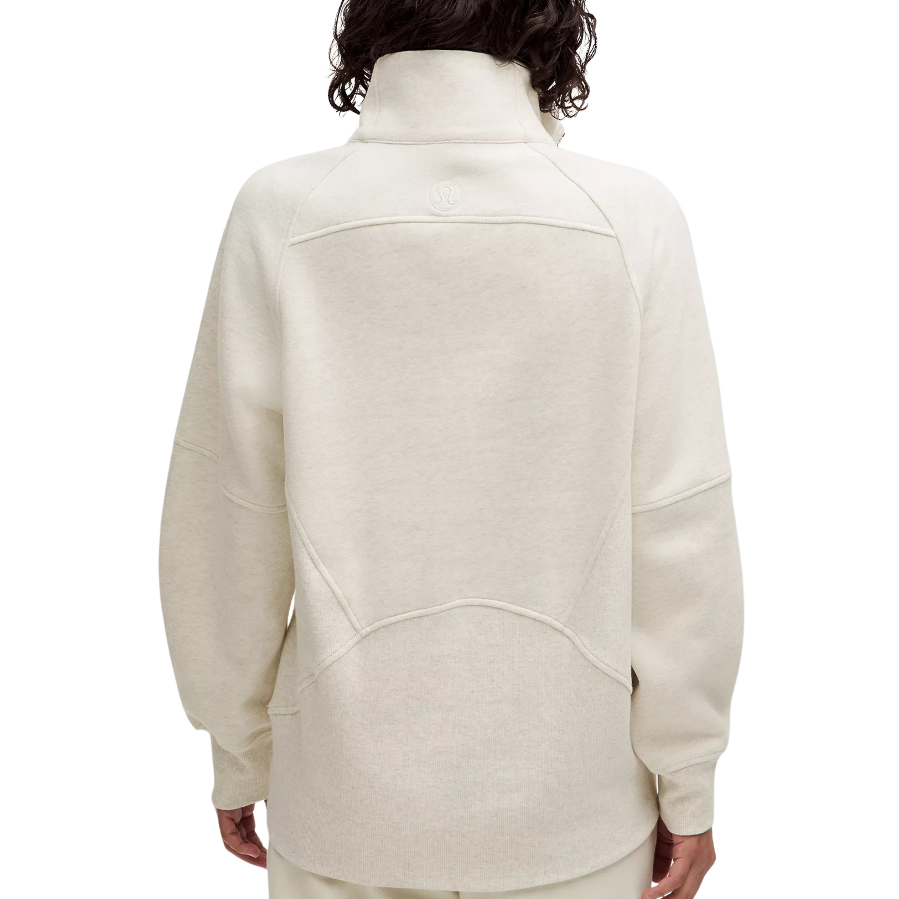 Lululemon Scuba Oversized Funnel-Neck Half Zip Long - Bone Gold