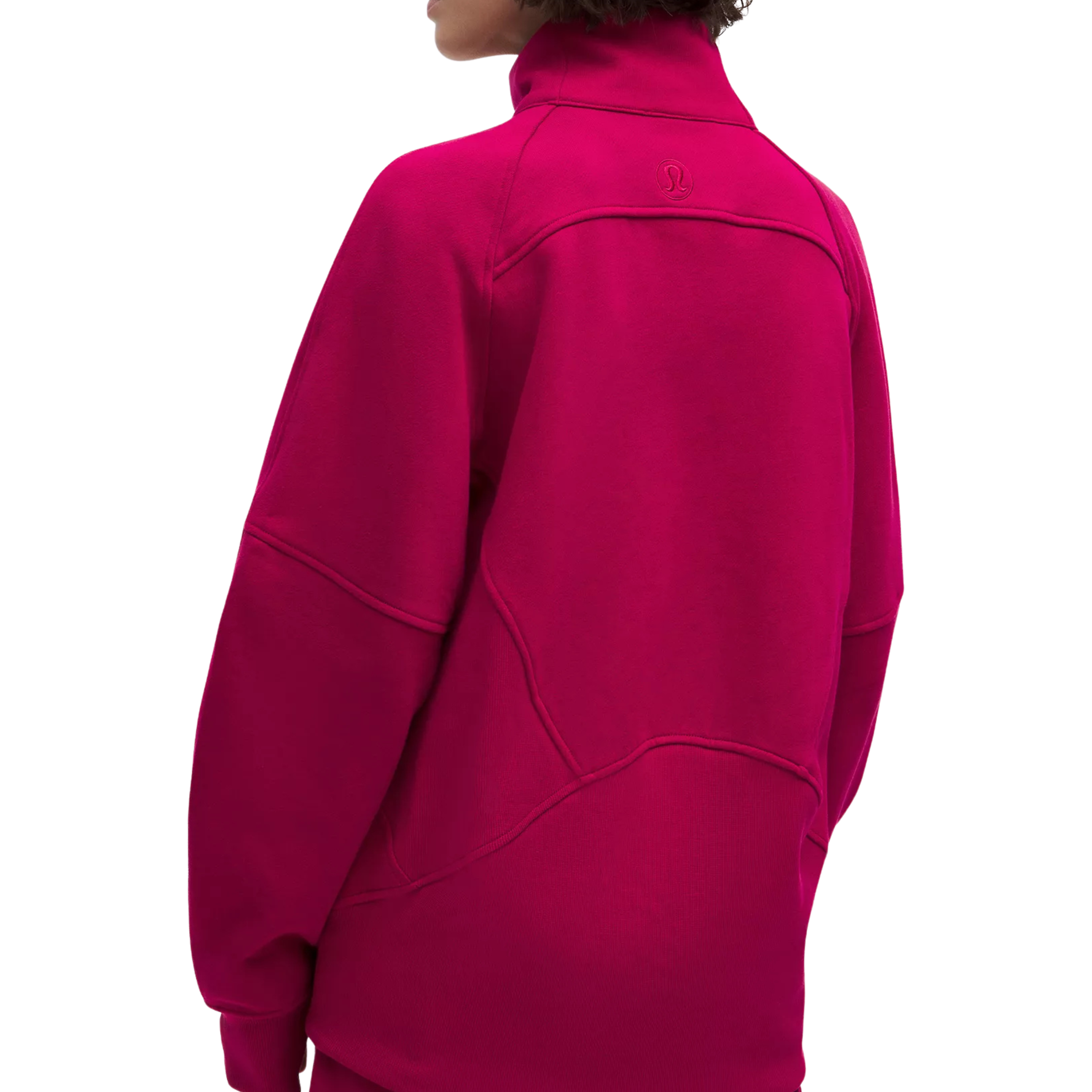 Lululemon Scuba Oversized Funnel-Neck Half Zip Long - Berry Rumble