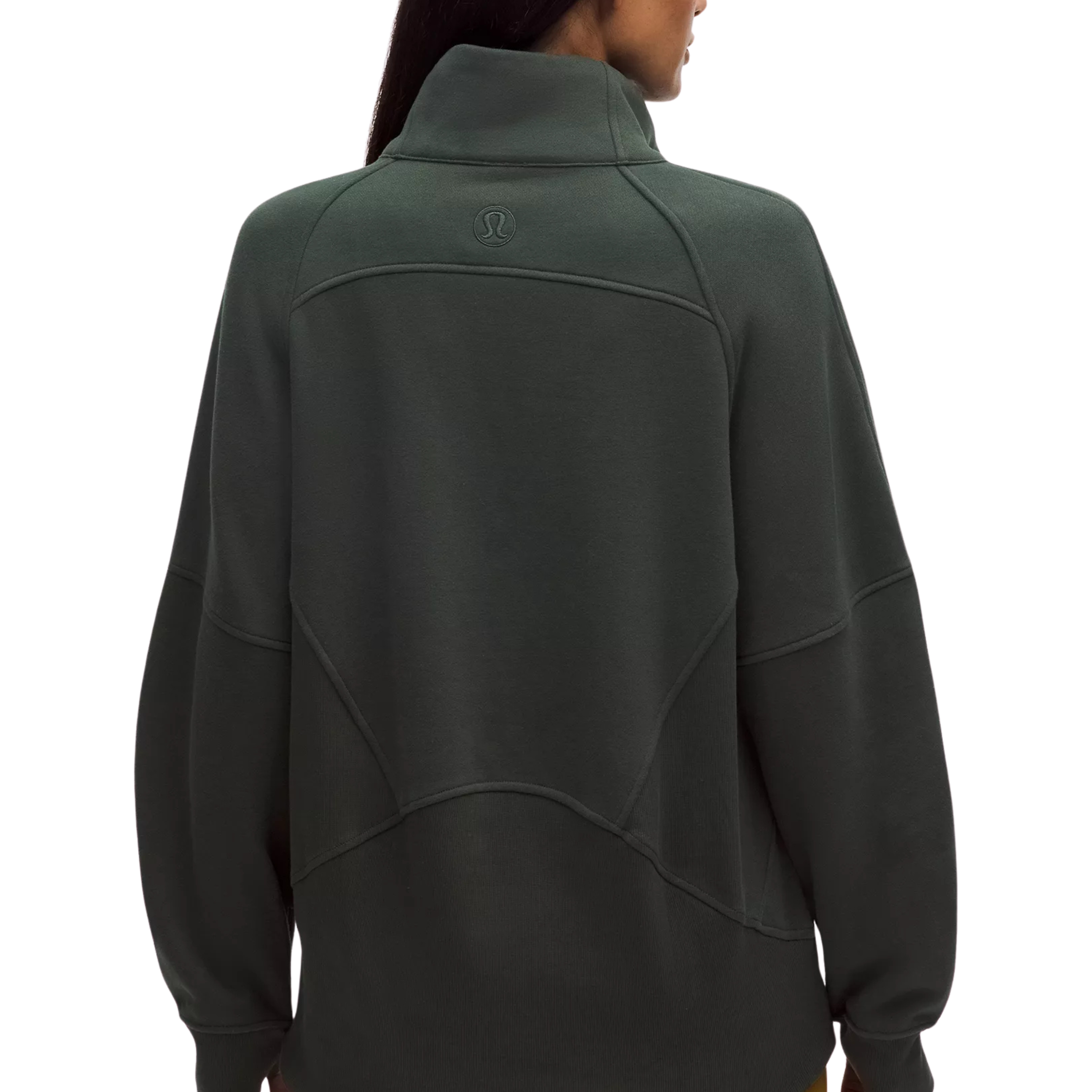Lululemon Scuba Oversized Funnel-Neck Half Zip Long - Rainforest Green