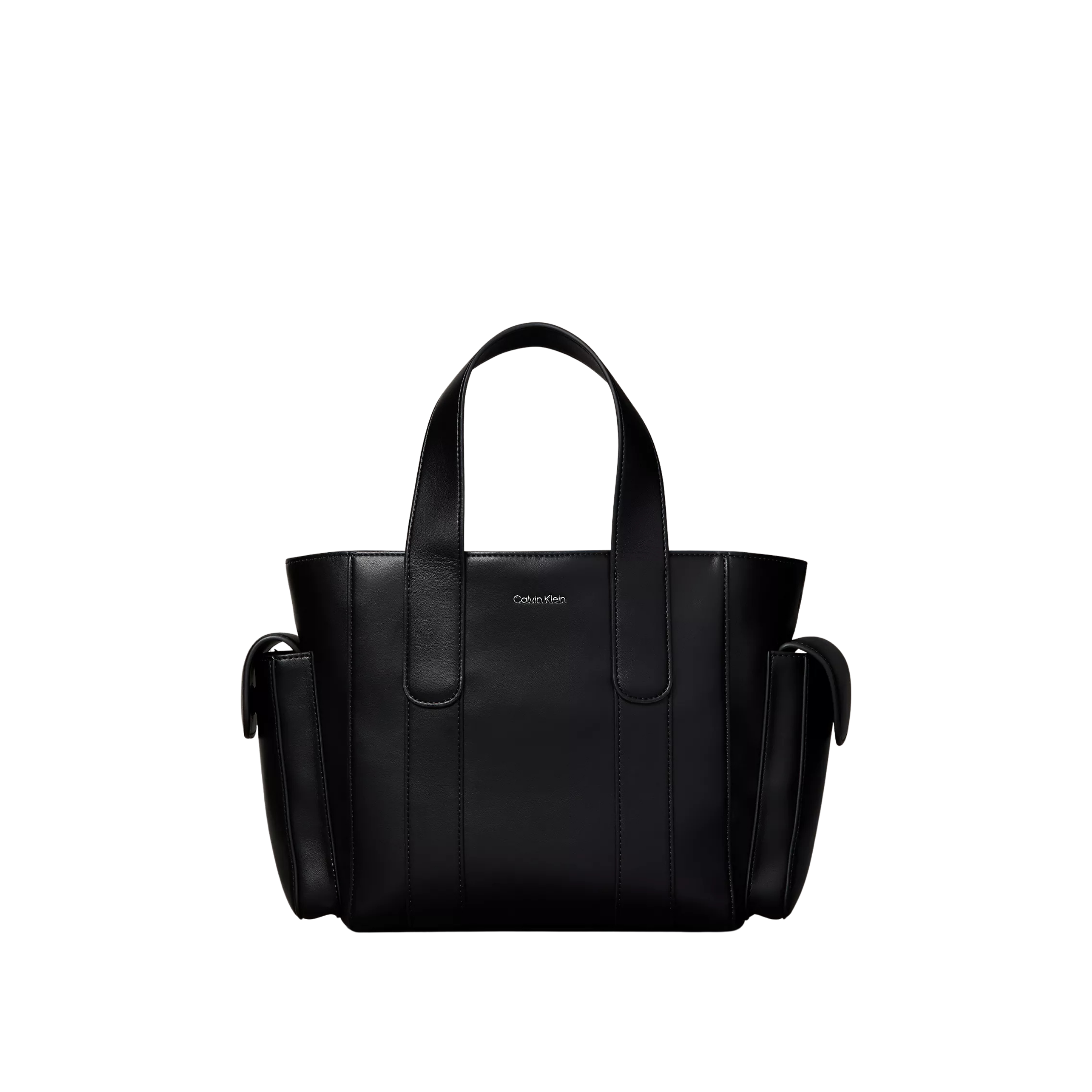 Calvin Klein Women Logo Webbing Strap Small Tote Bag - Black