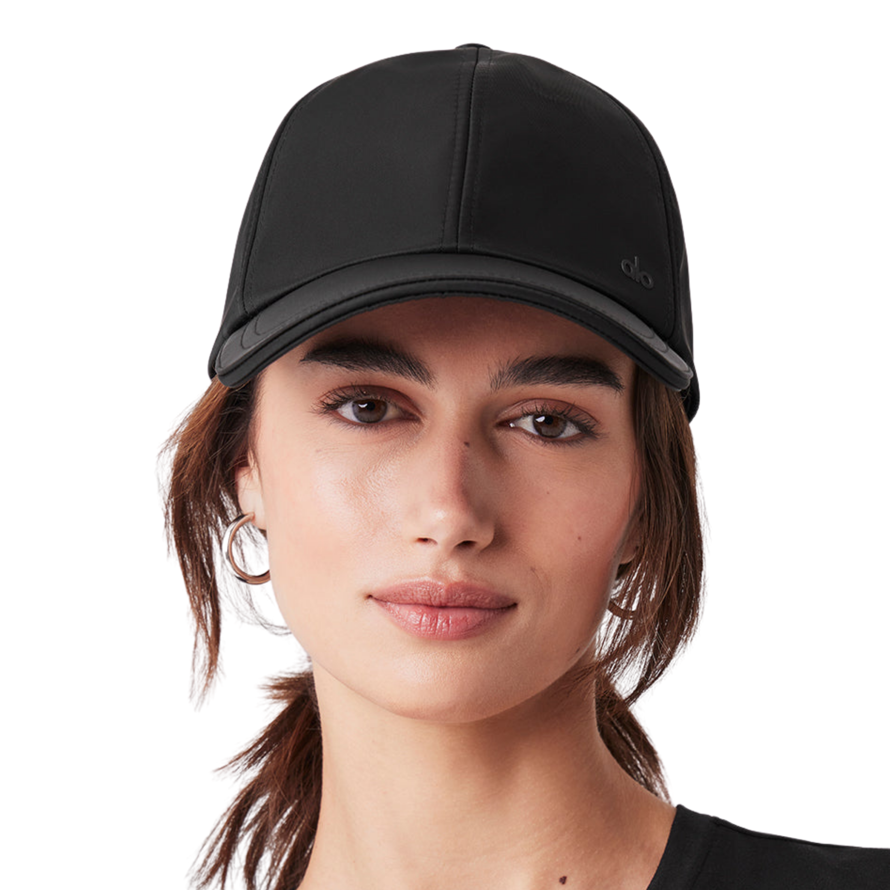 Alo Satin Off-Duty Cap - Black