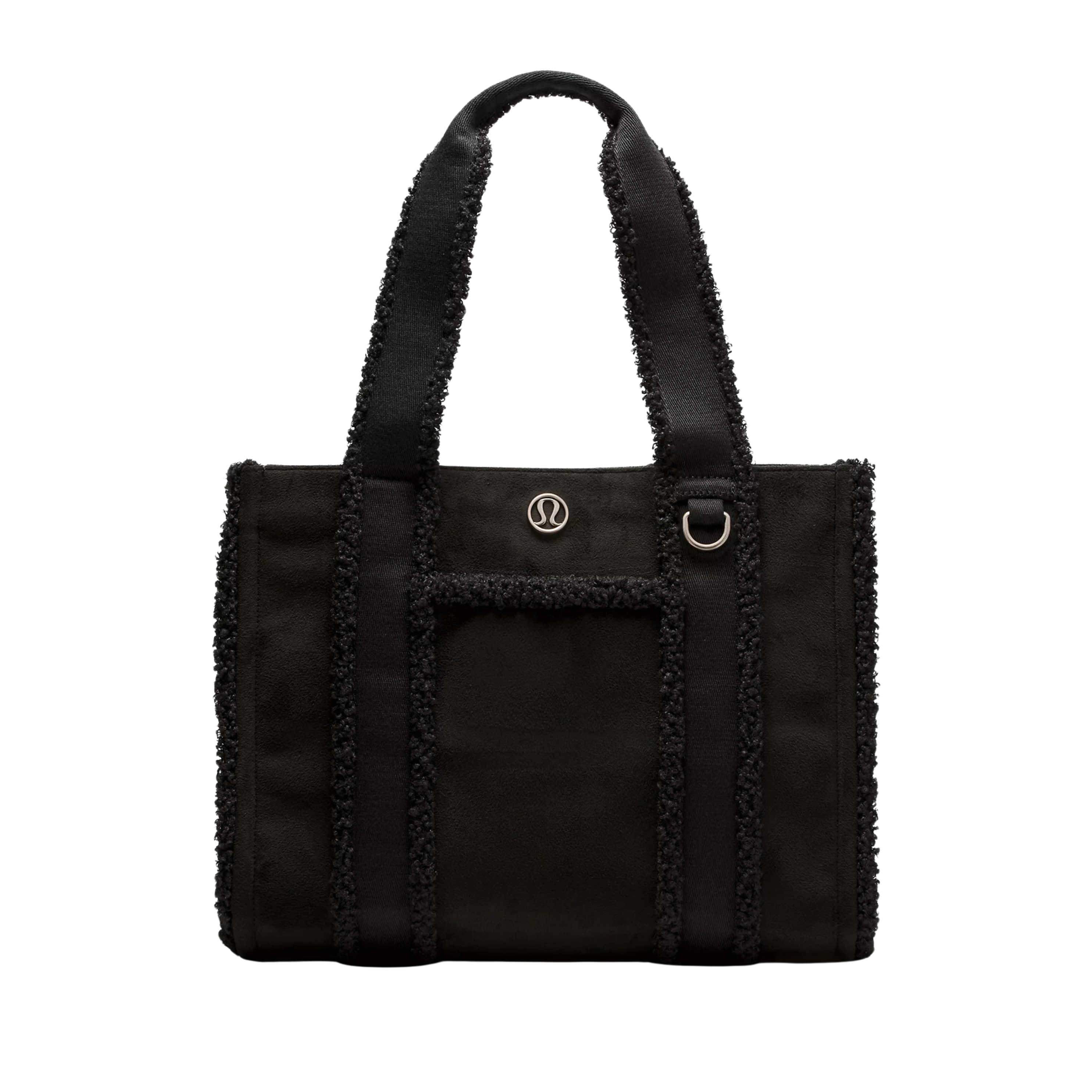Lululemon Boxy Tote Bag 10L Faux Shearling Trims - Black
