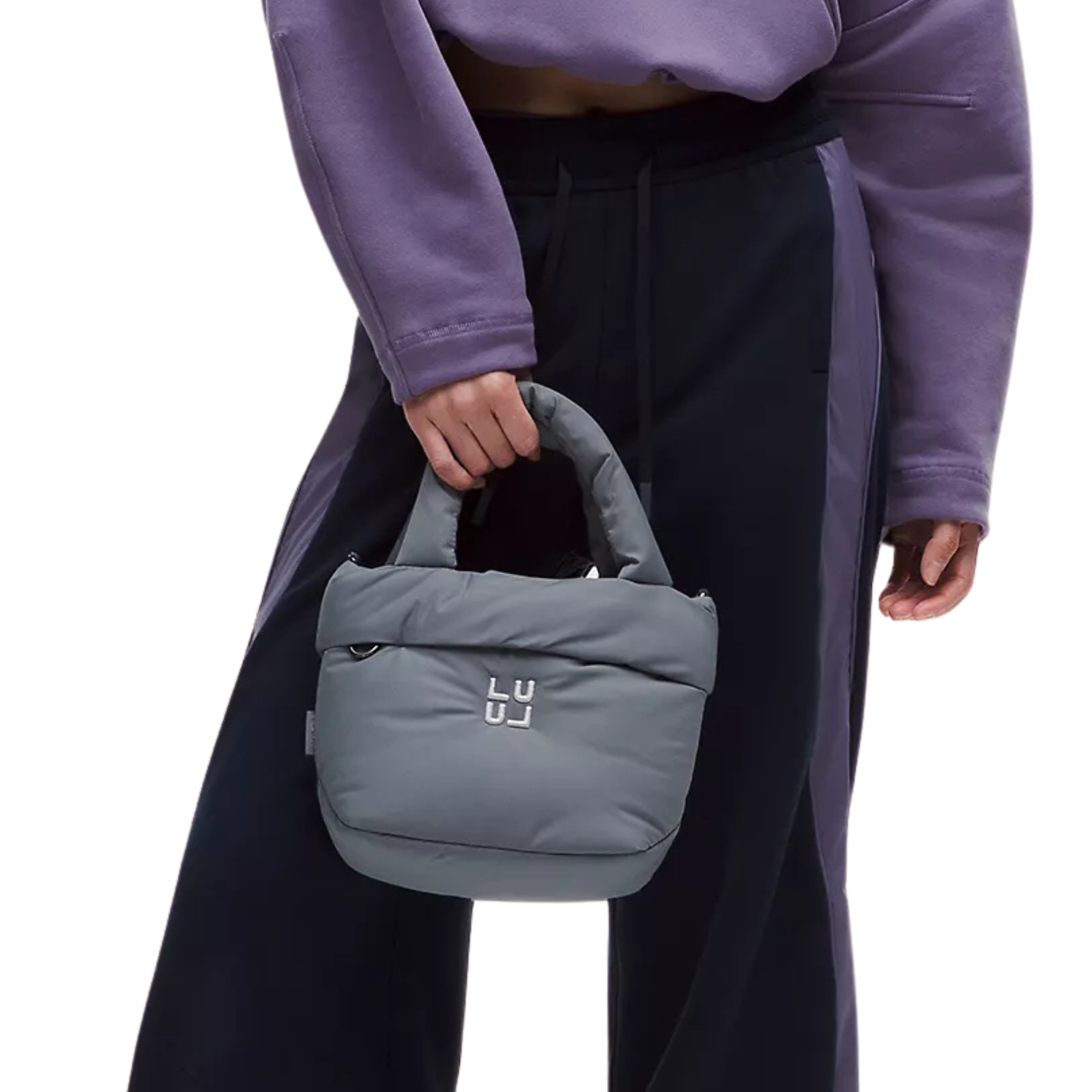 Lululemon On My Level Tote Bag Small 3L Puffy - Solar Grey Gunmetal