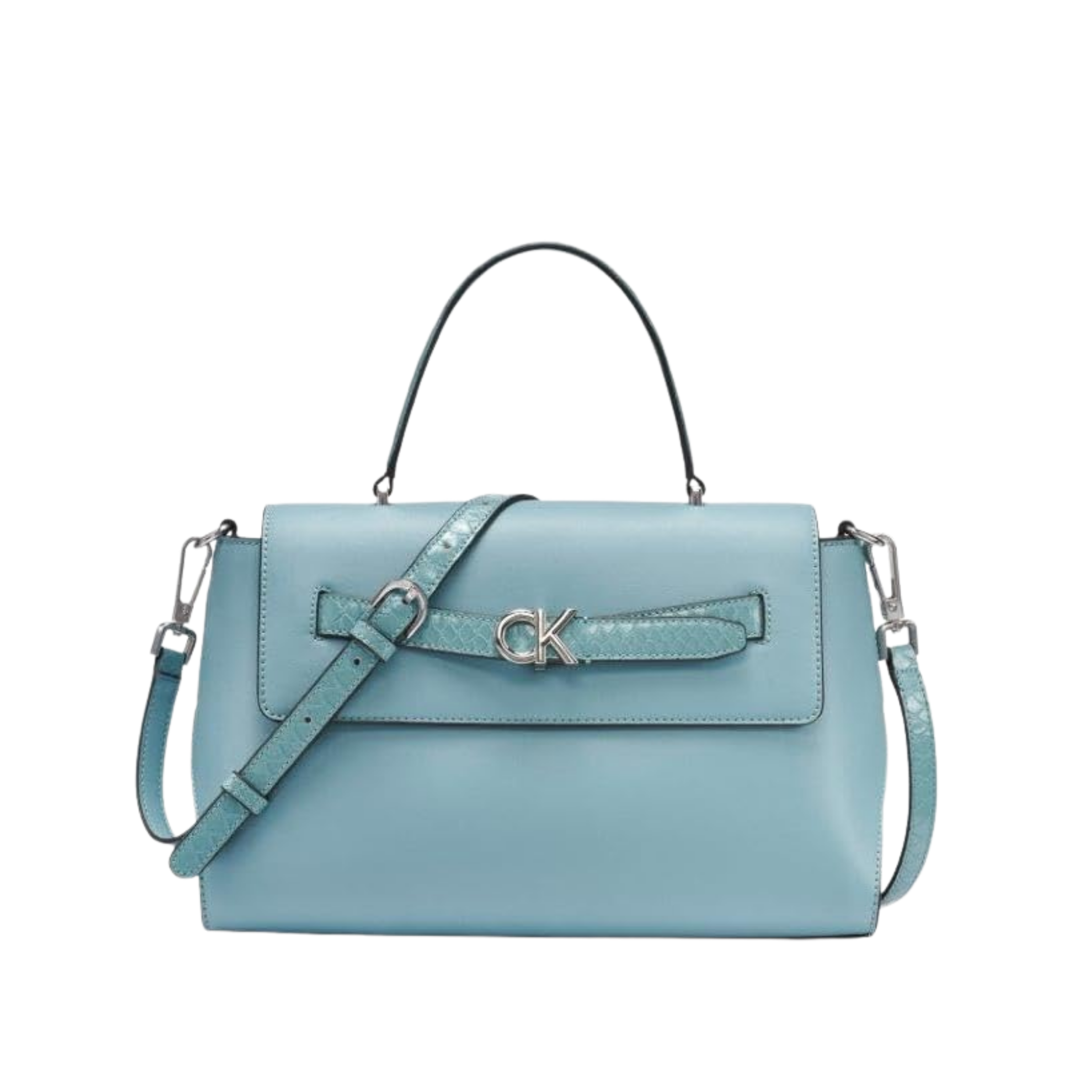 Calvin Klein Women Annalise Top Handle Satchel Bag - Steel Teal