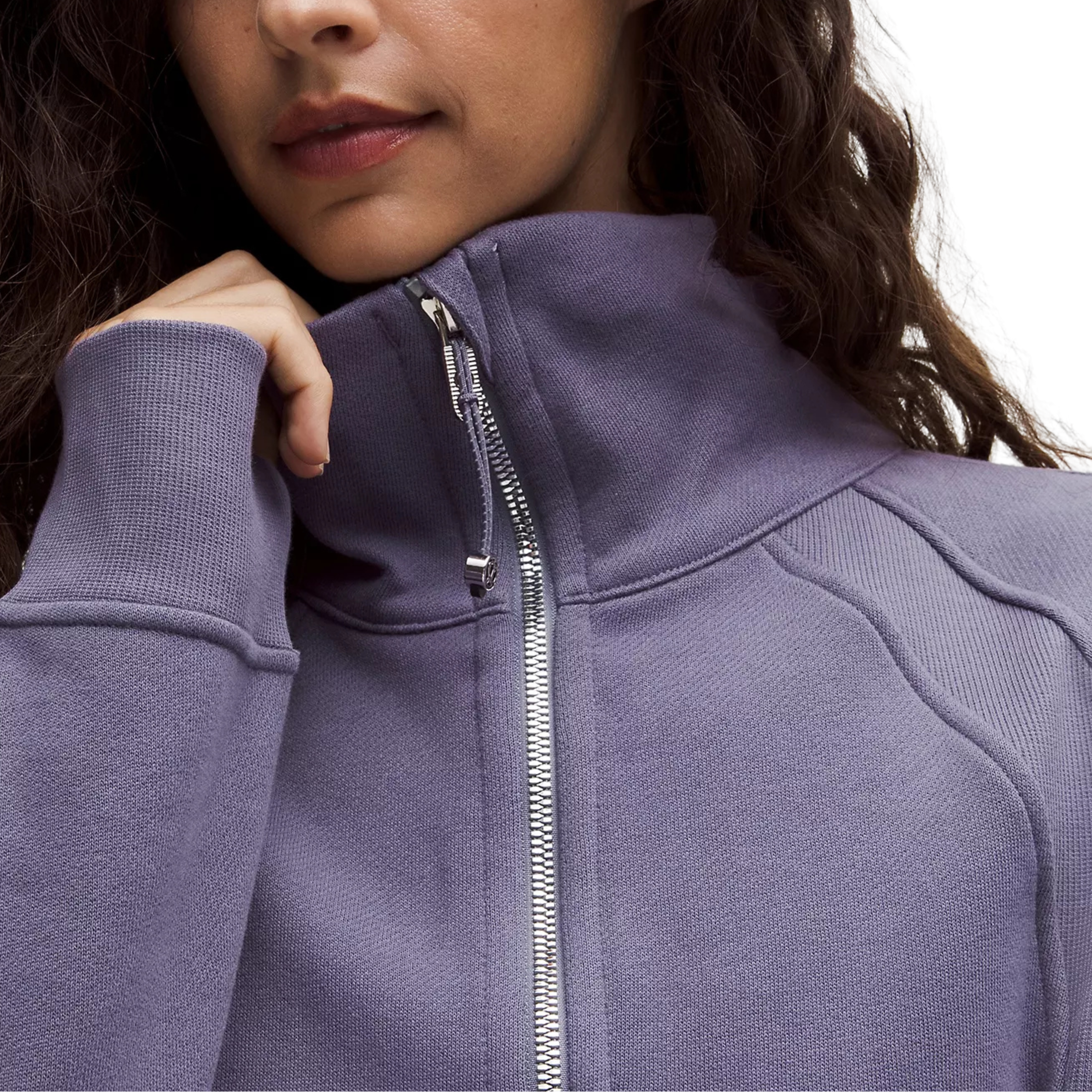 Lululemon Scuba Oversized Funnel-Neck Half Zip Long - Grape Mist