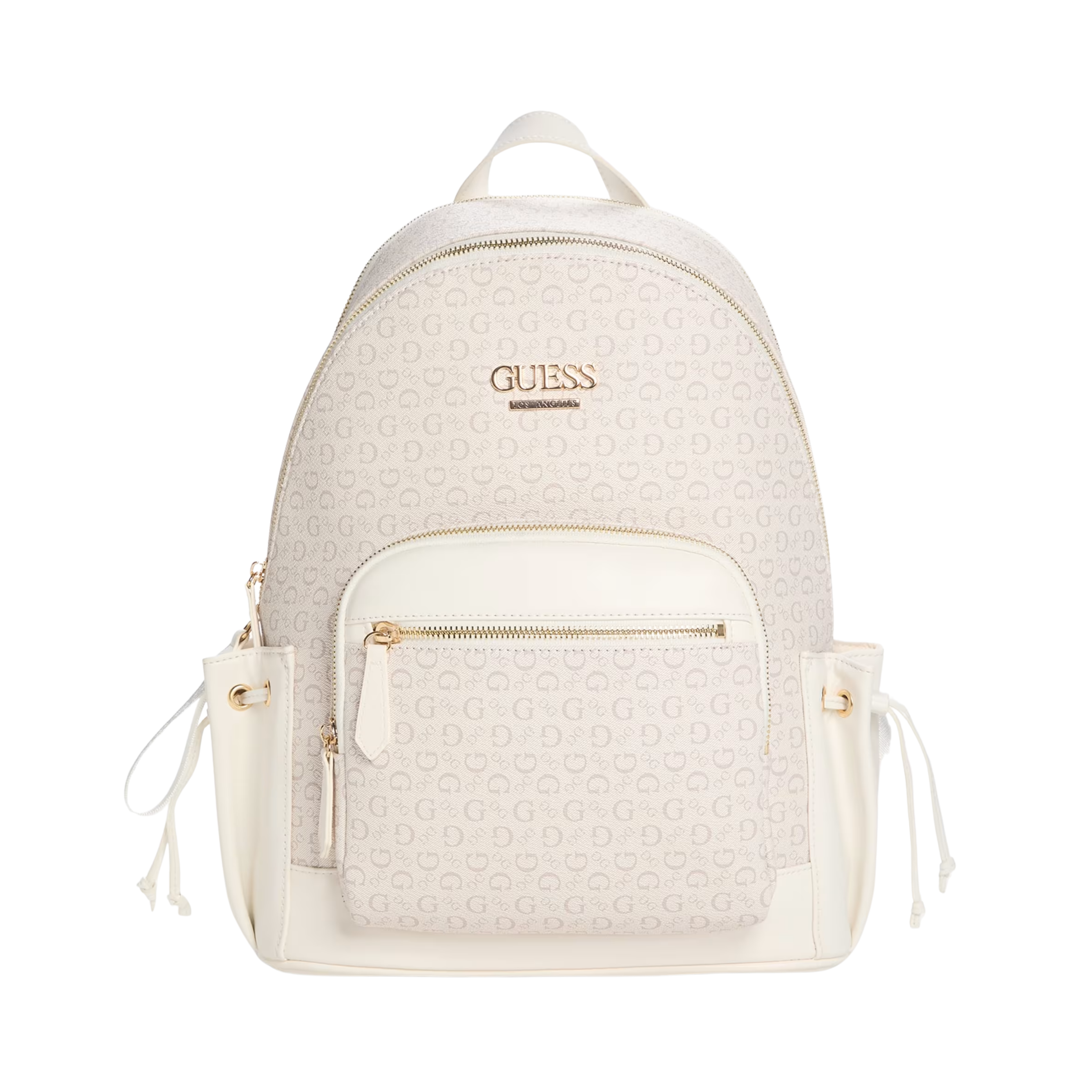 GUESS Women Charli Embossed Logo Backpack - White