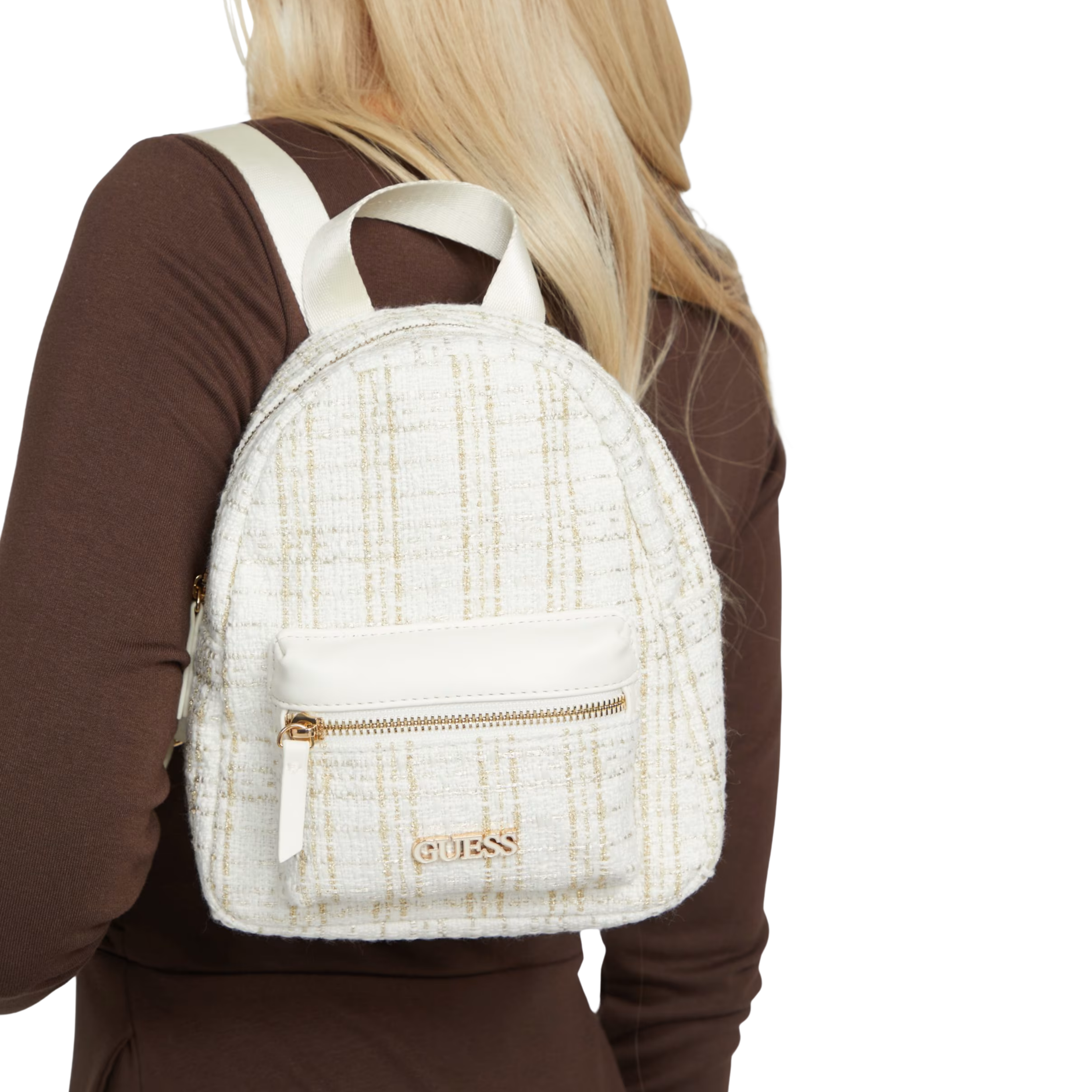 GUESS Women Alex Mini Backpack - White