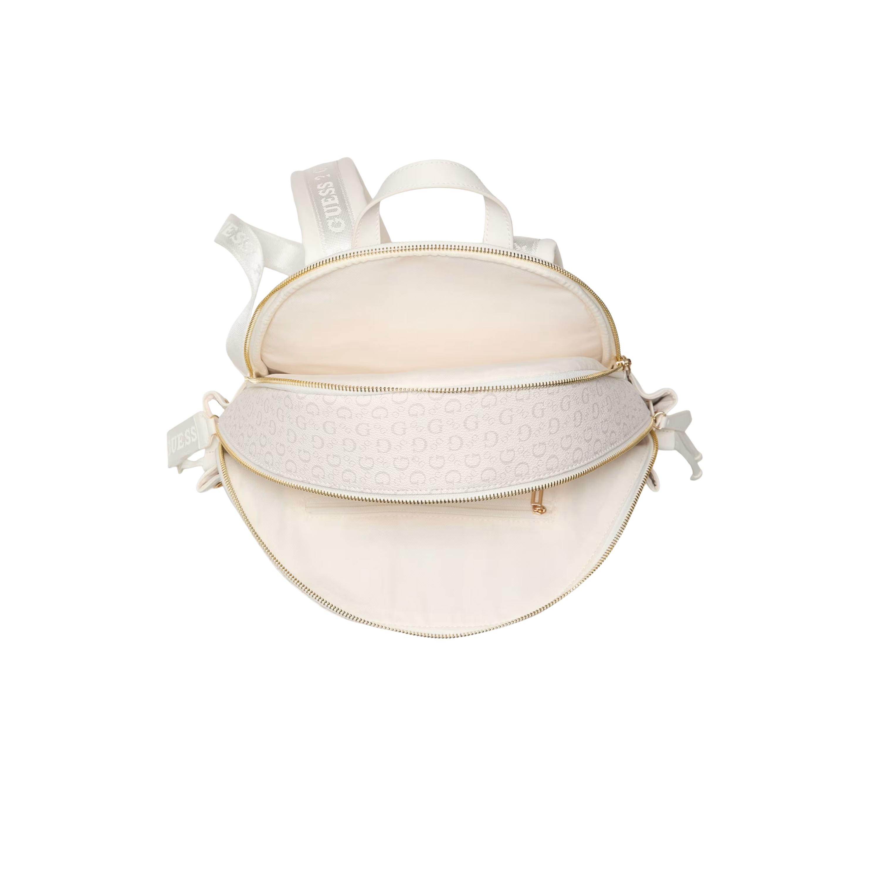 GUESS Women Charli Embossed Logo Backpack - White