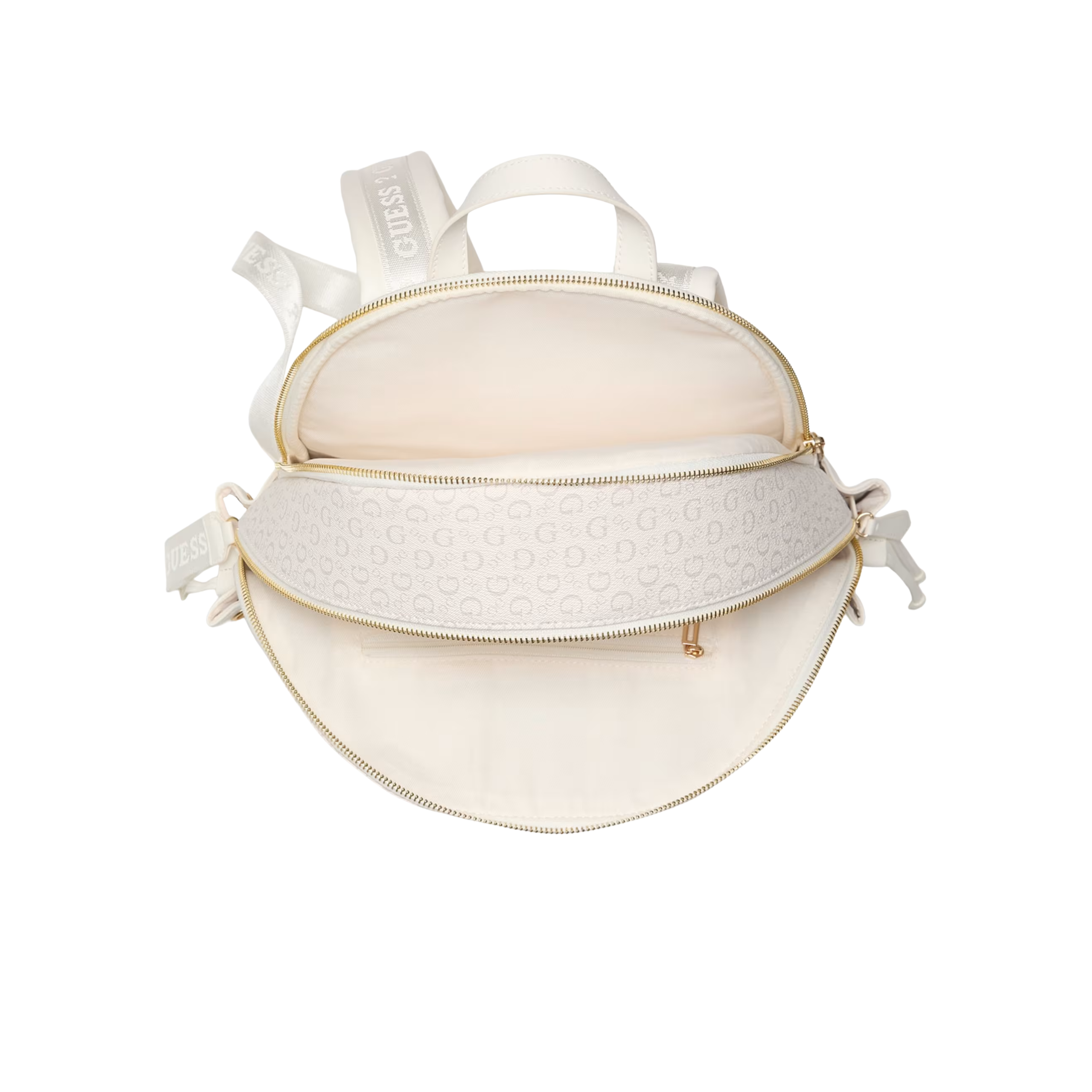 GUESS Women Charli Embossed Logo Backpack - White