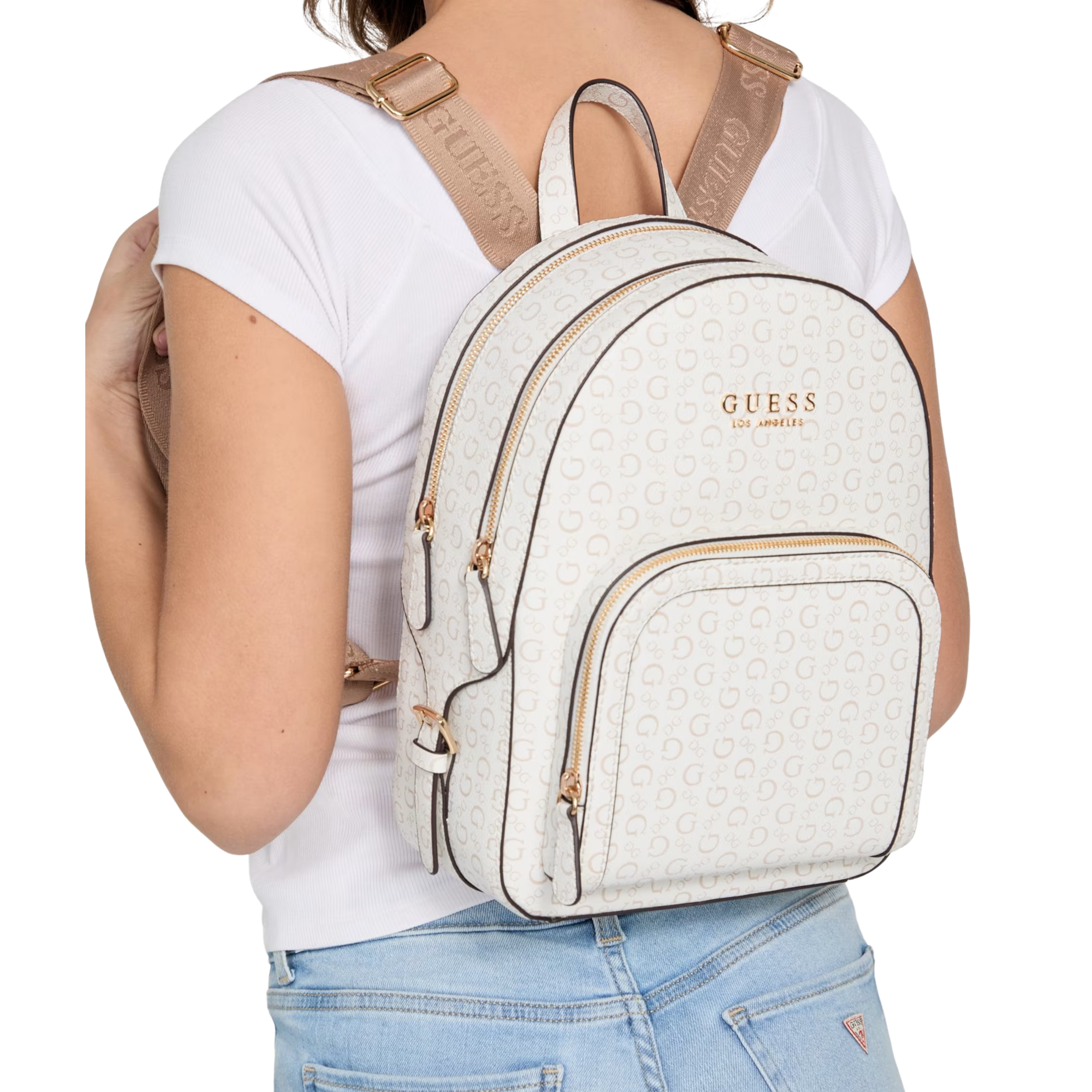 GUESS Women Saffron Backpack - White