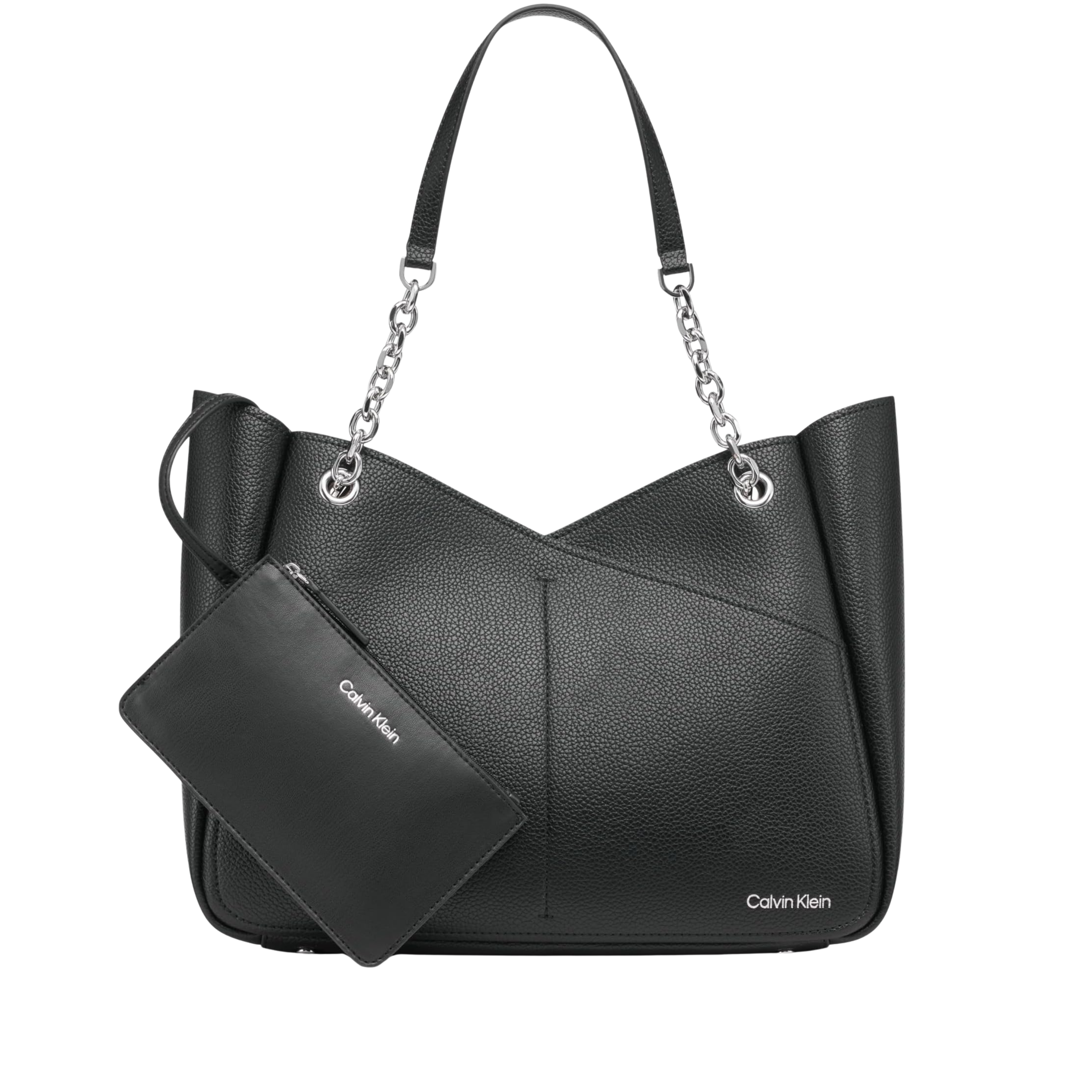 Calvin Klein Women Zoe Chain Tote Bag - Black