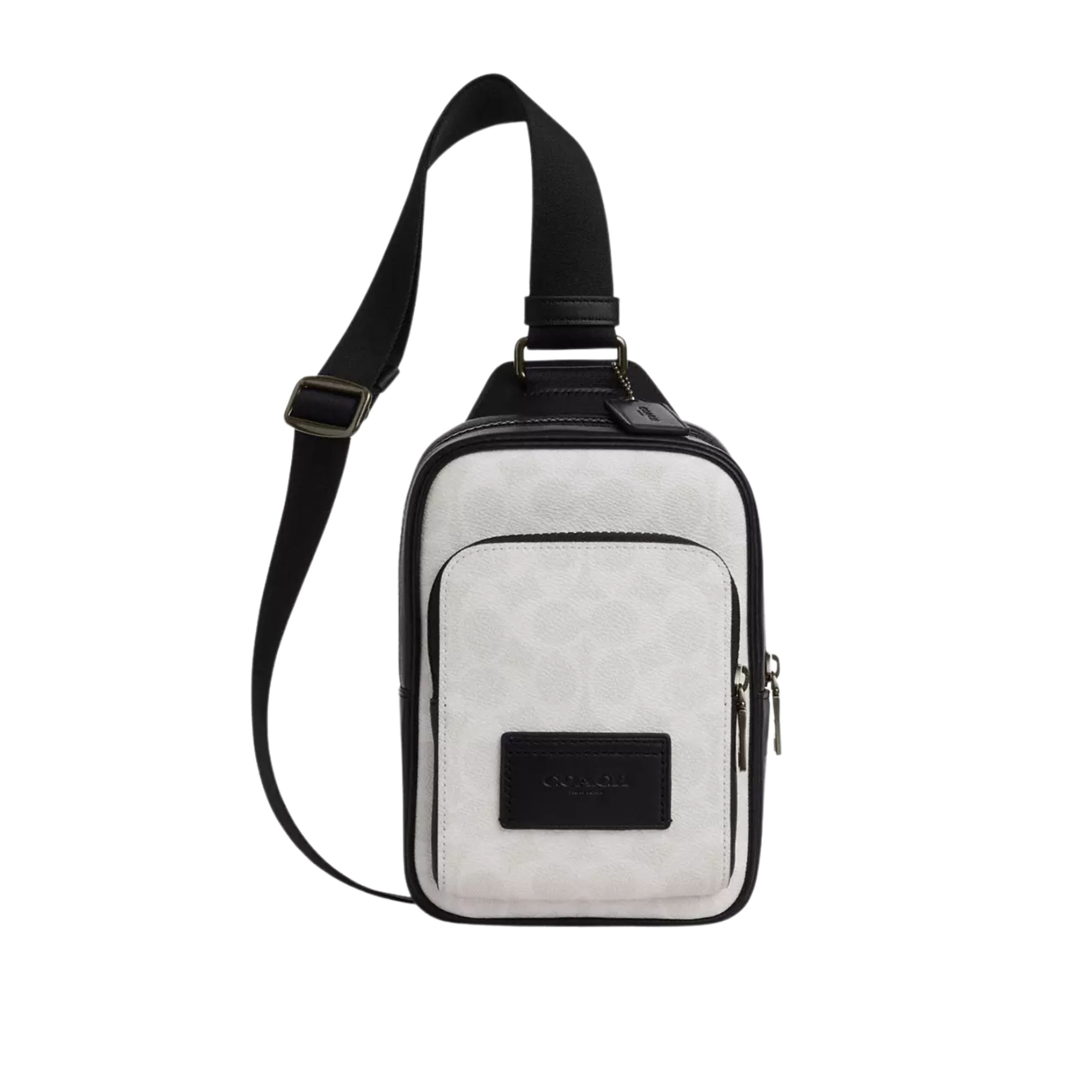 COACH Men Racer Sling Pack - Gunmetal Chalk Black