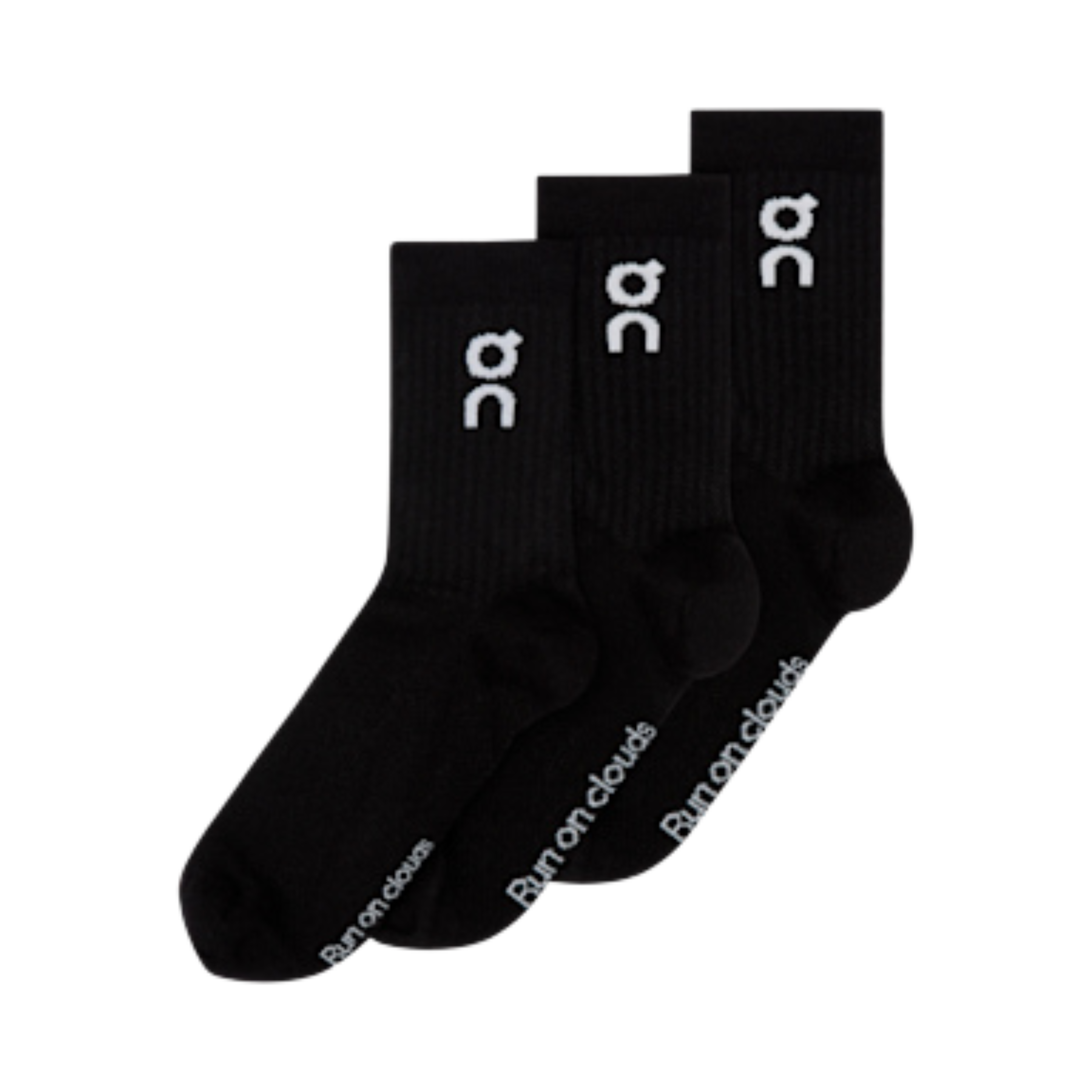 On Logo Sock High 3P - Black