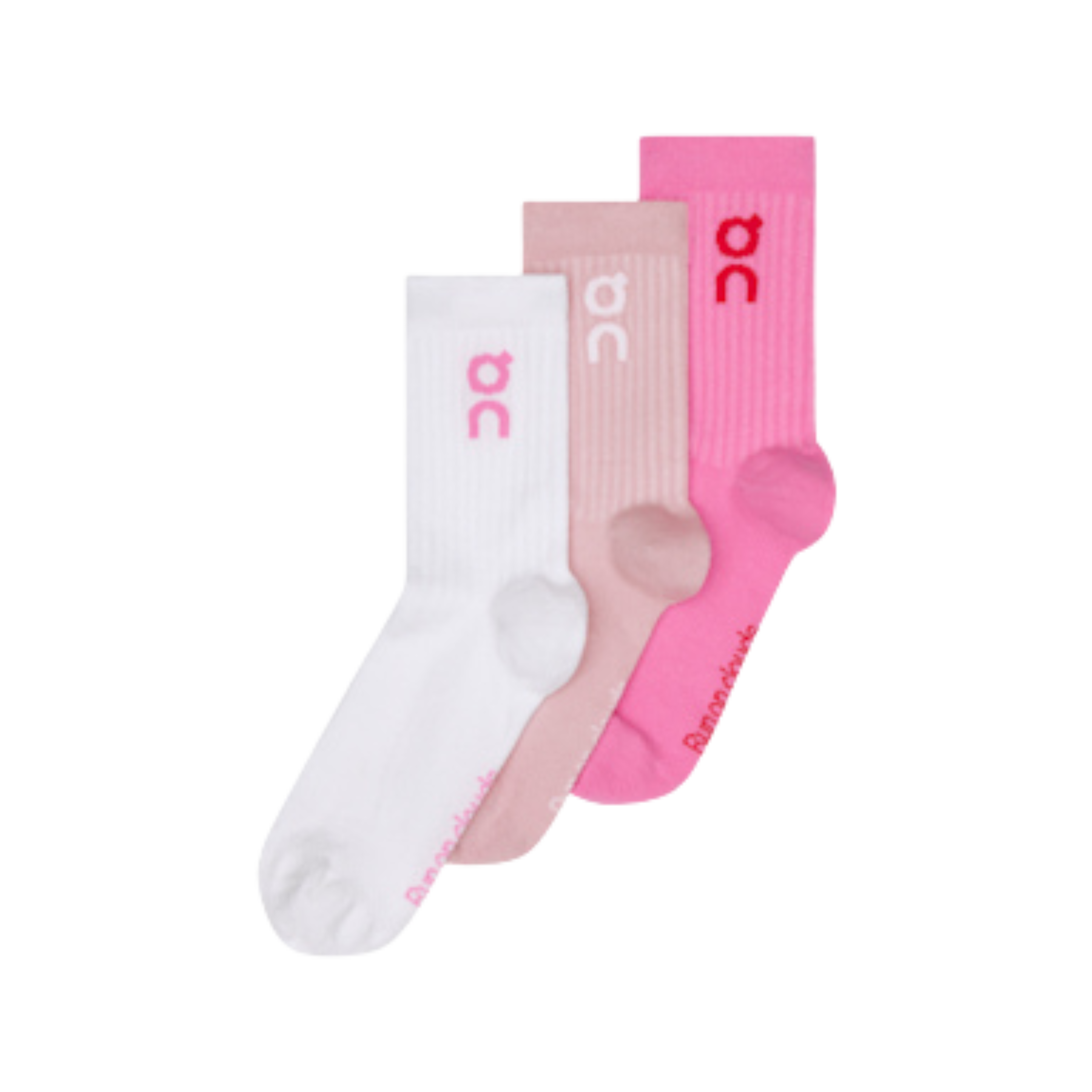 On Logo Sock High 3P - Mauve Raspberry