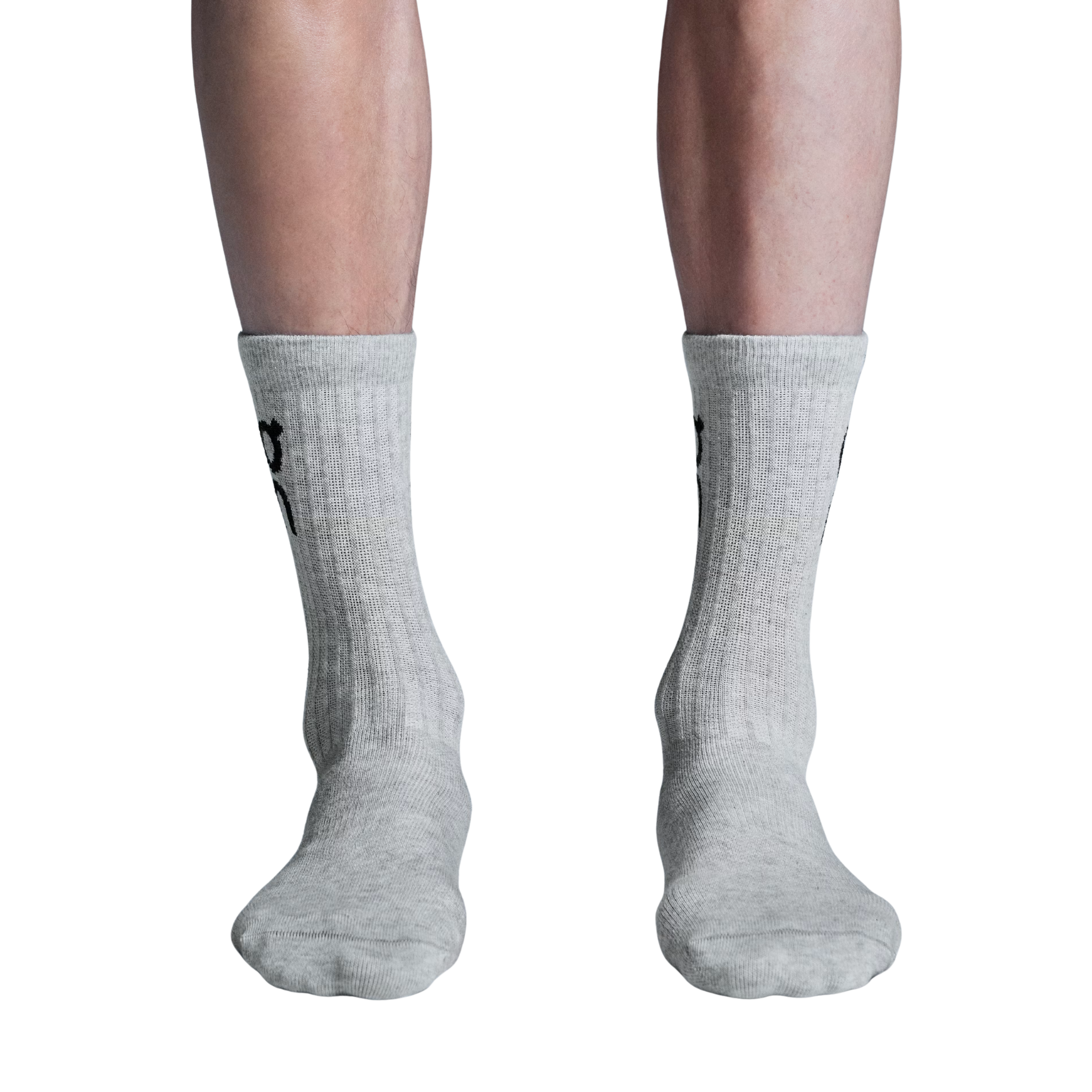 On Logo Sock High 3P - Heather Gray